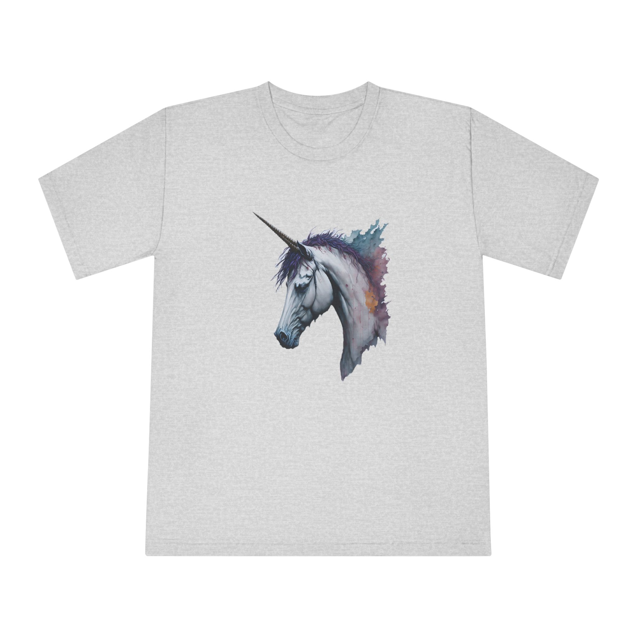 Illustration Unicorn Painted Watercolor Technique Generative Ai Decorative Painting Unisex Classic Crewneck T Shirt - Image 13