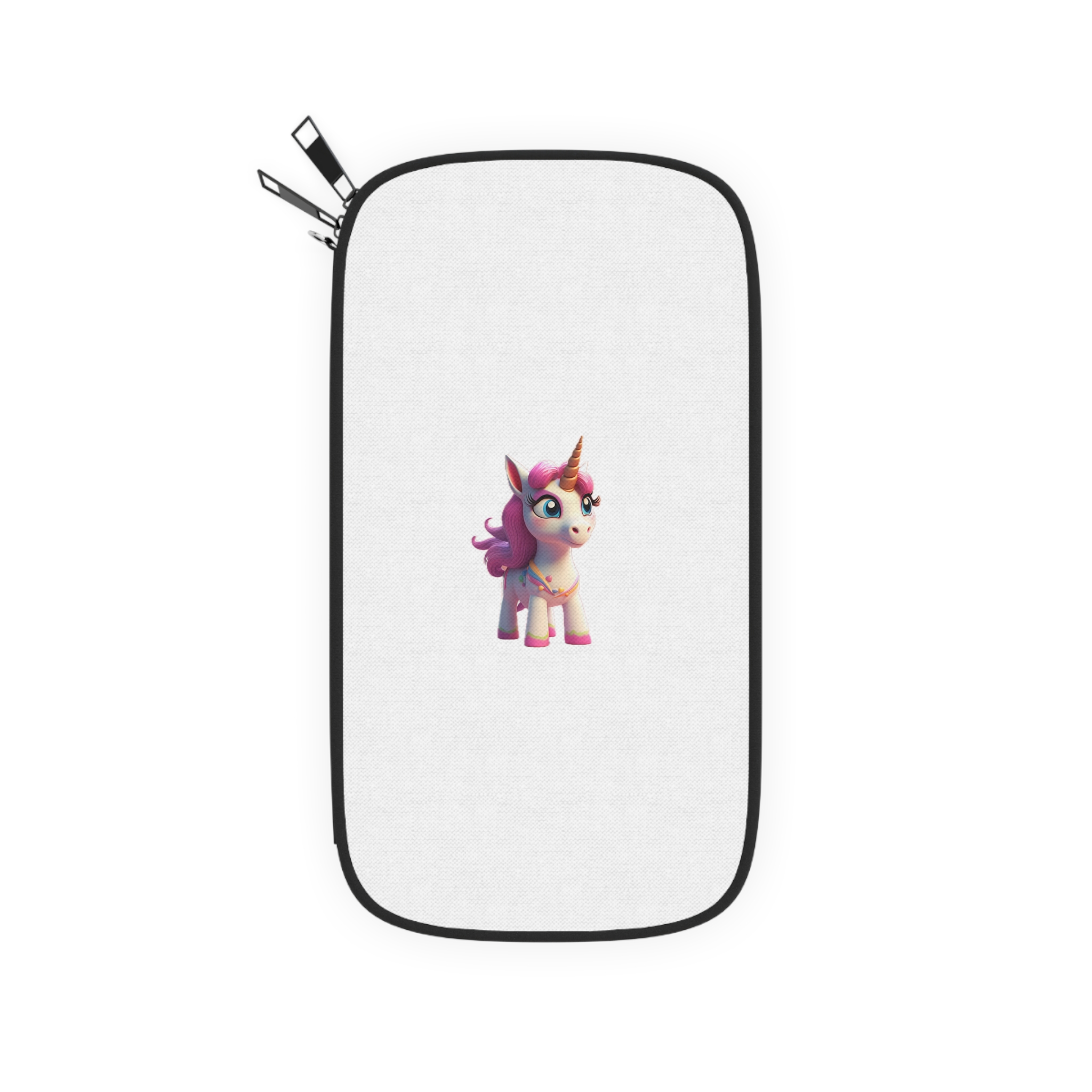 Colorful Cartoon Animated 3d Unicorn Children (8) Passport Wallet - Image 2