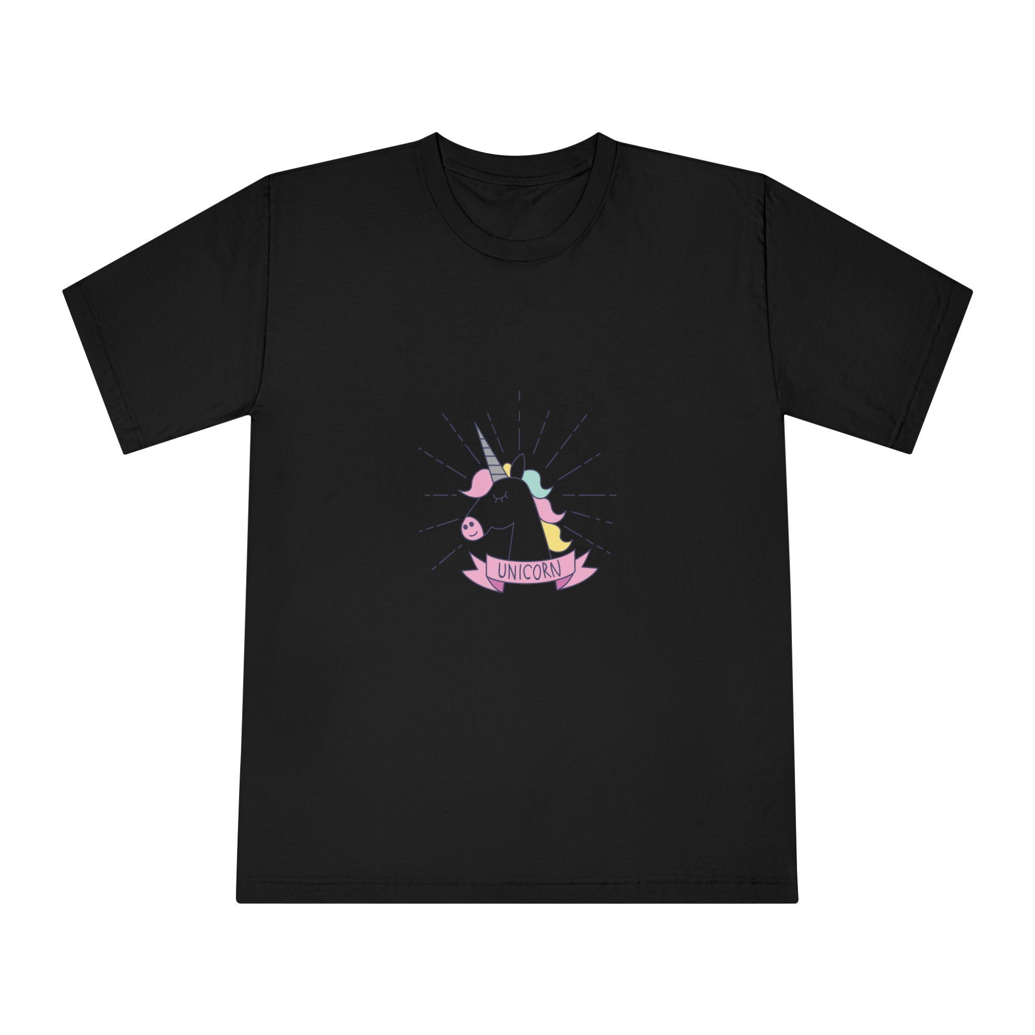 Unicorn Symbol Isolated White Background Unisex Classic Crewneck T Shirt Product - Image 5