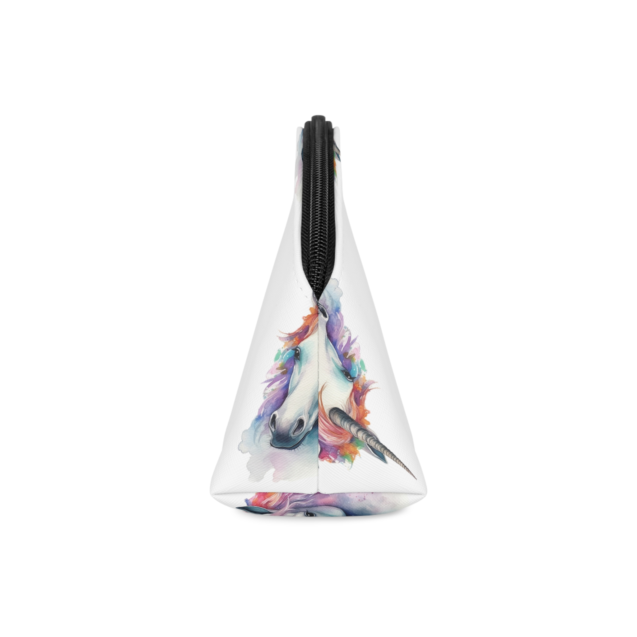 Painting Unicorn With Colorful Mane Long Mane Generative Ai (3) Makeup Bag - Image 4