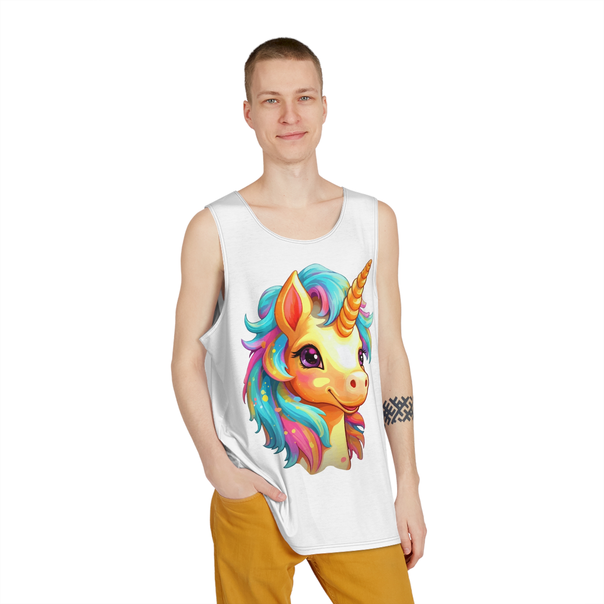 Unicorns 7 Mens Tank Aop - Image 3