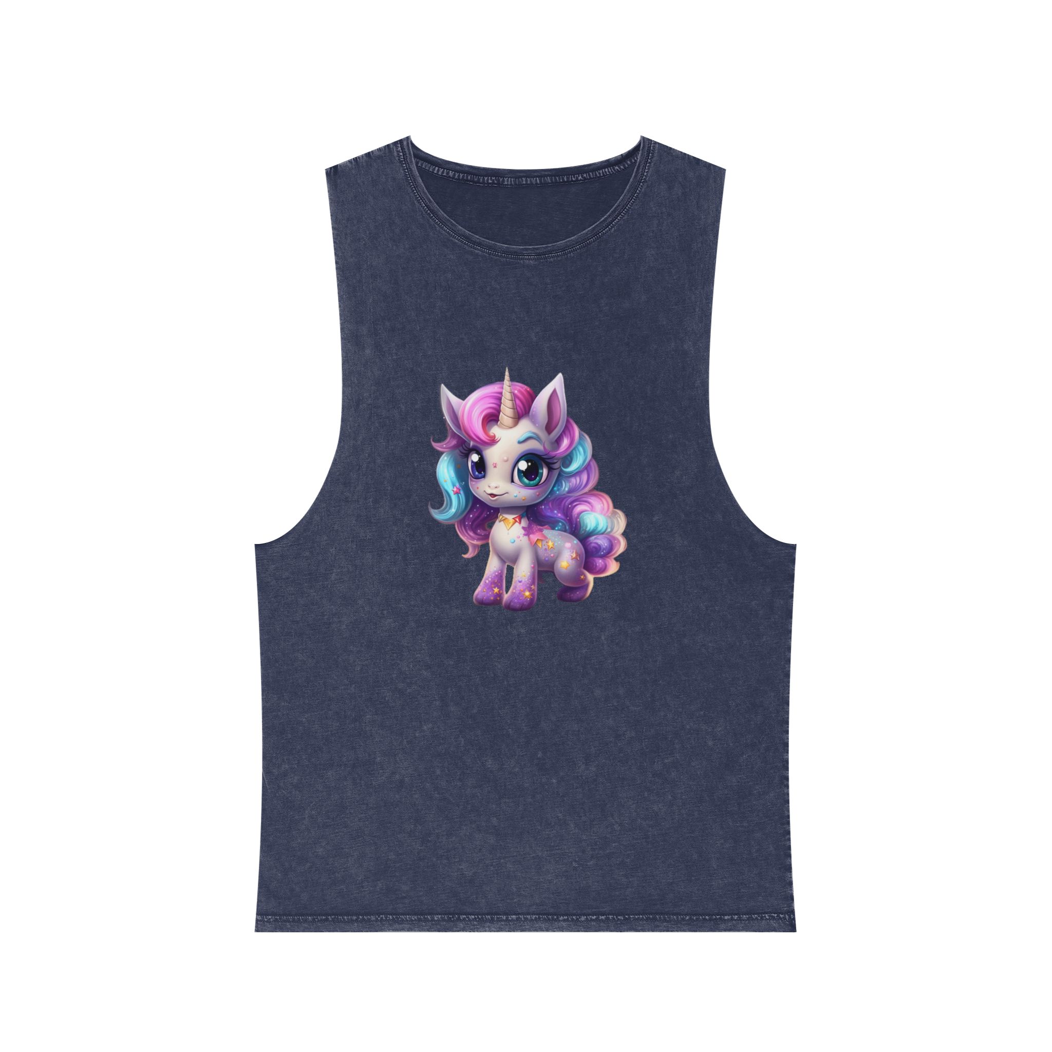 Beautiful Cute Baby Unicorn (1) Unisex Stonewash Tank Top - Image 13