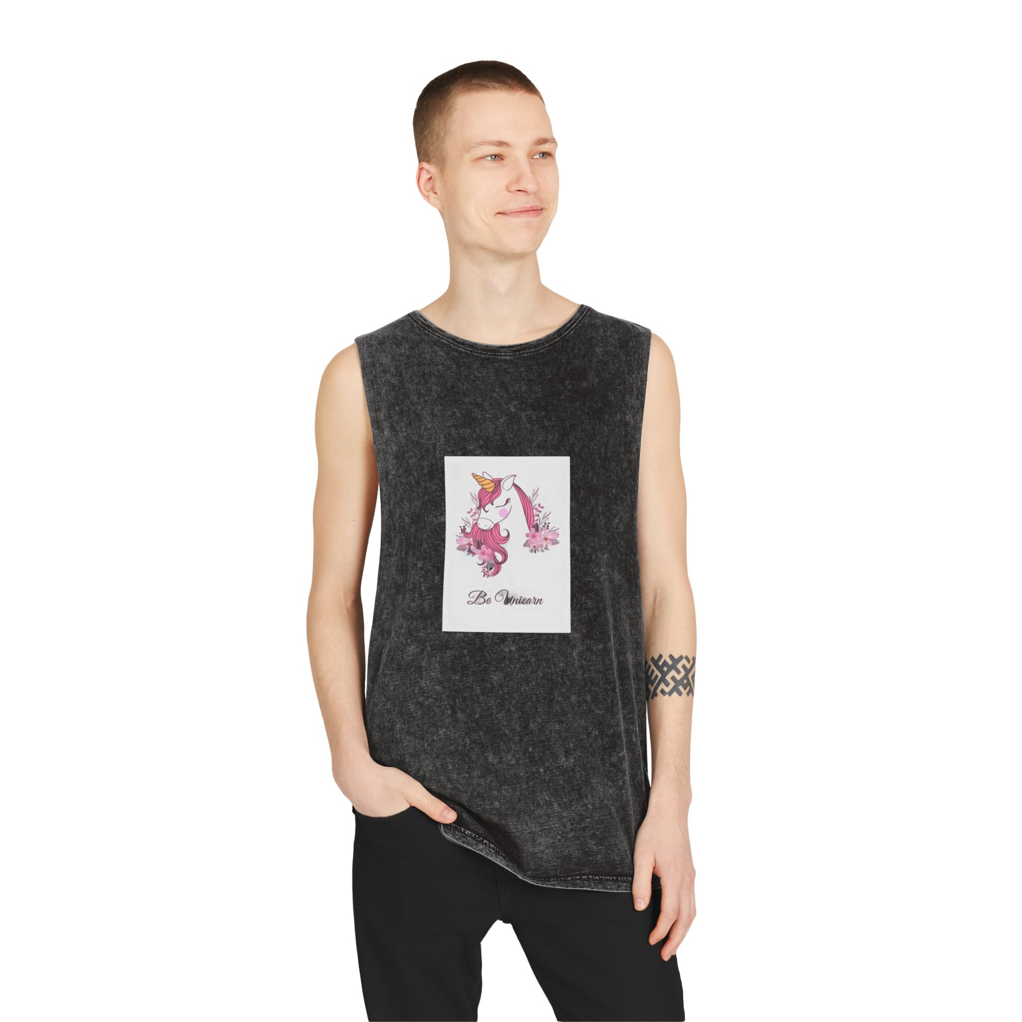 Unicorn V509 Unisex Stonewash Tank Top - Image 3