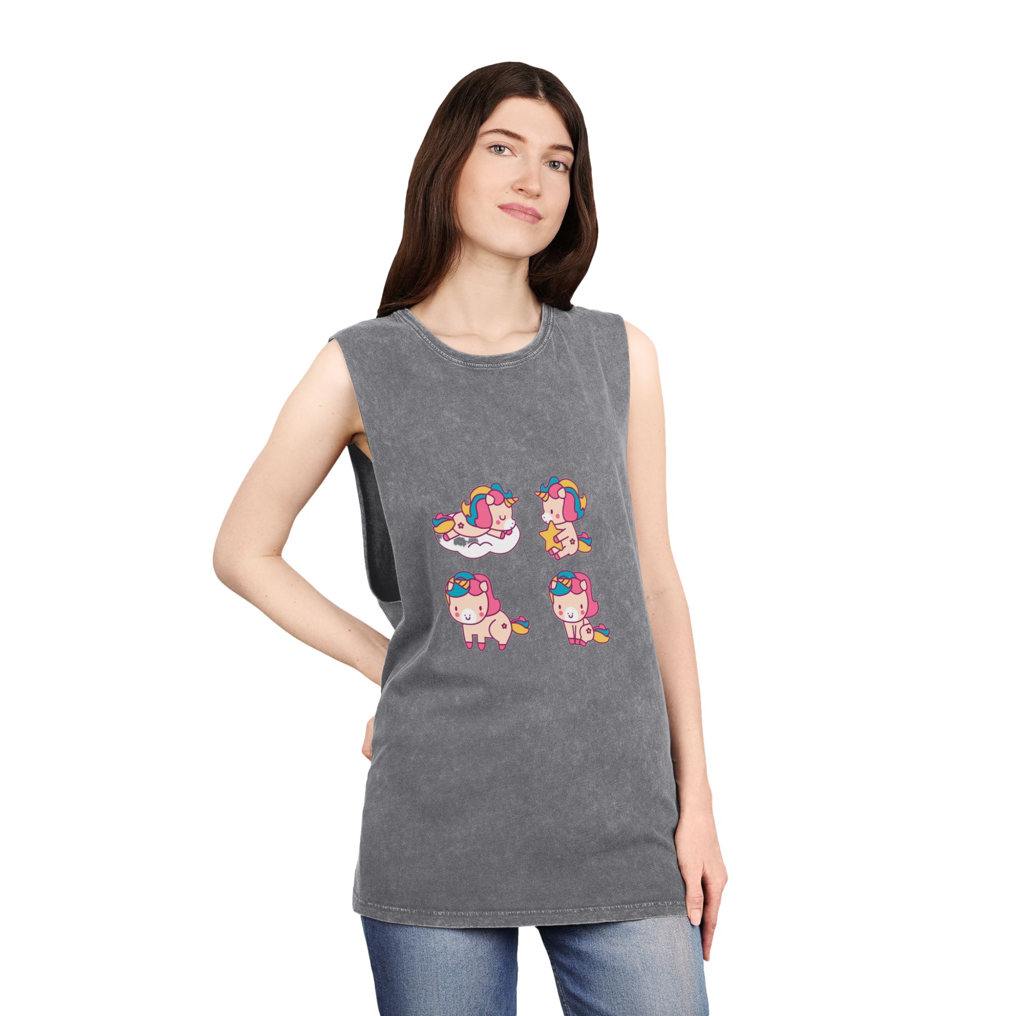 Unicorn V317 Unisex Stonewash Tank Top - Image 12