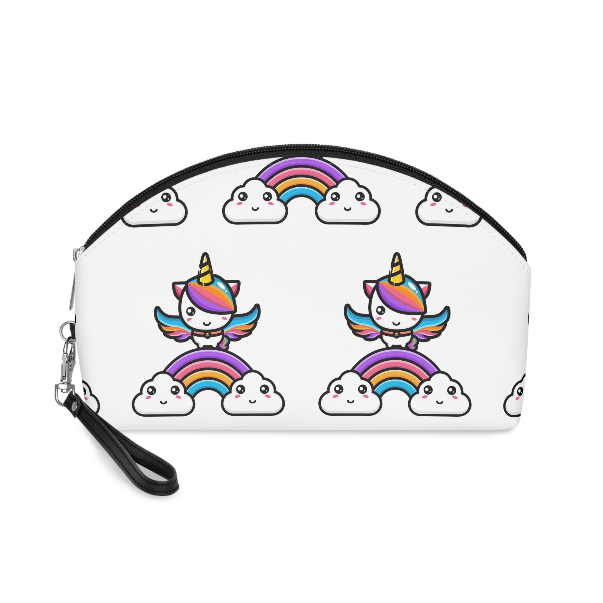Cute Unicorn Mascot Design (1) Makeup Bag
