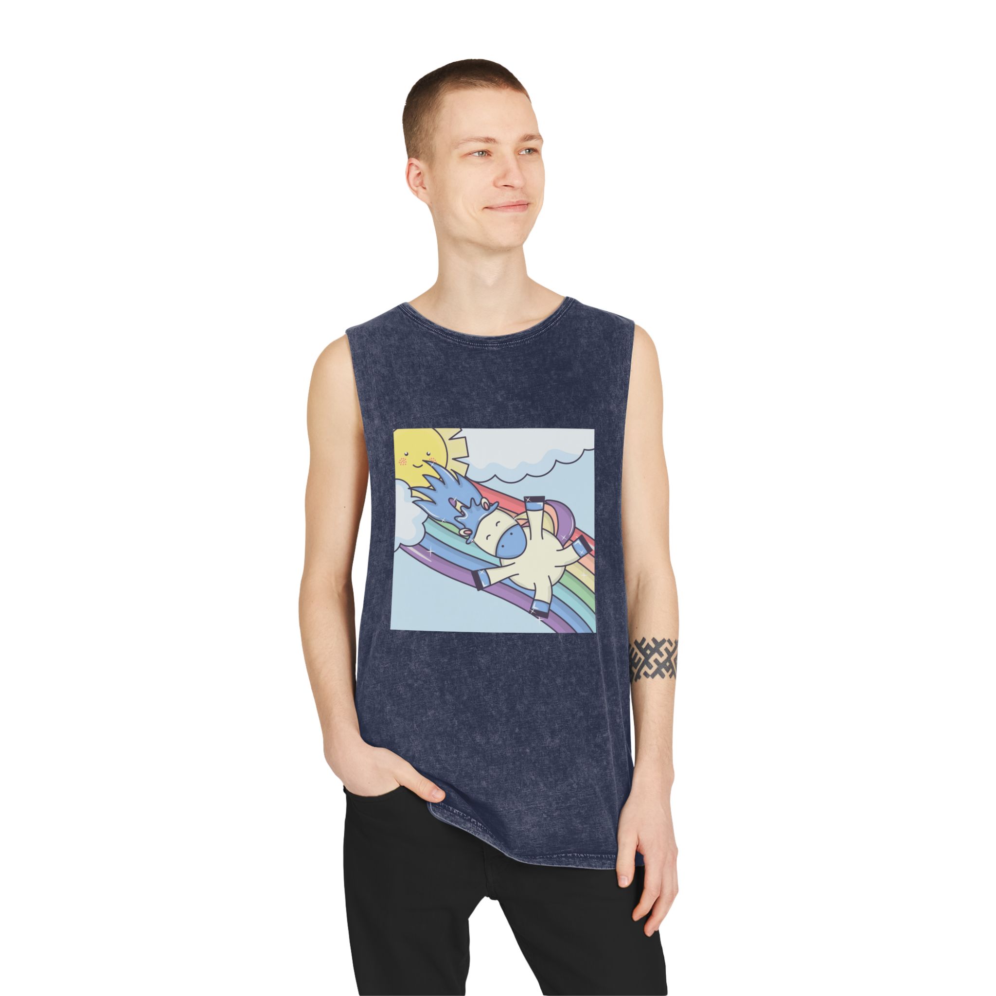 Unicorn V349 Unisex Stonewash Tank Top - Image 15