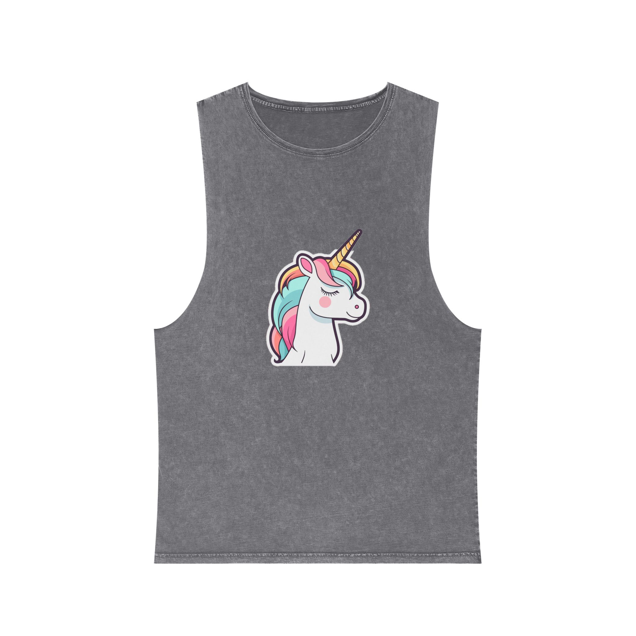Unicorn Copy Unisex Stonewash Tank Top - Image 9