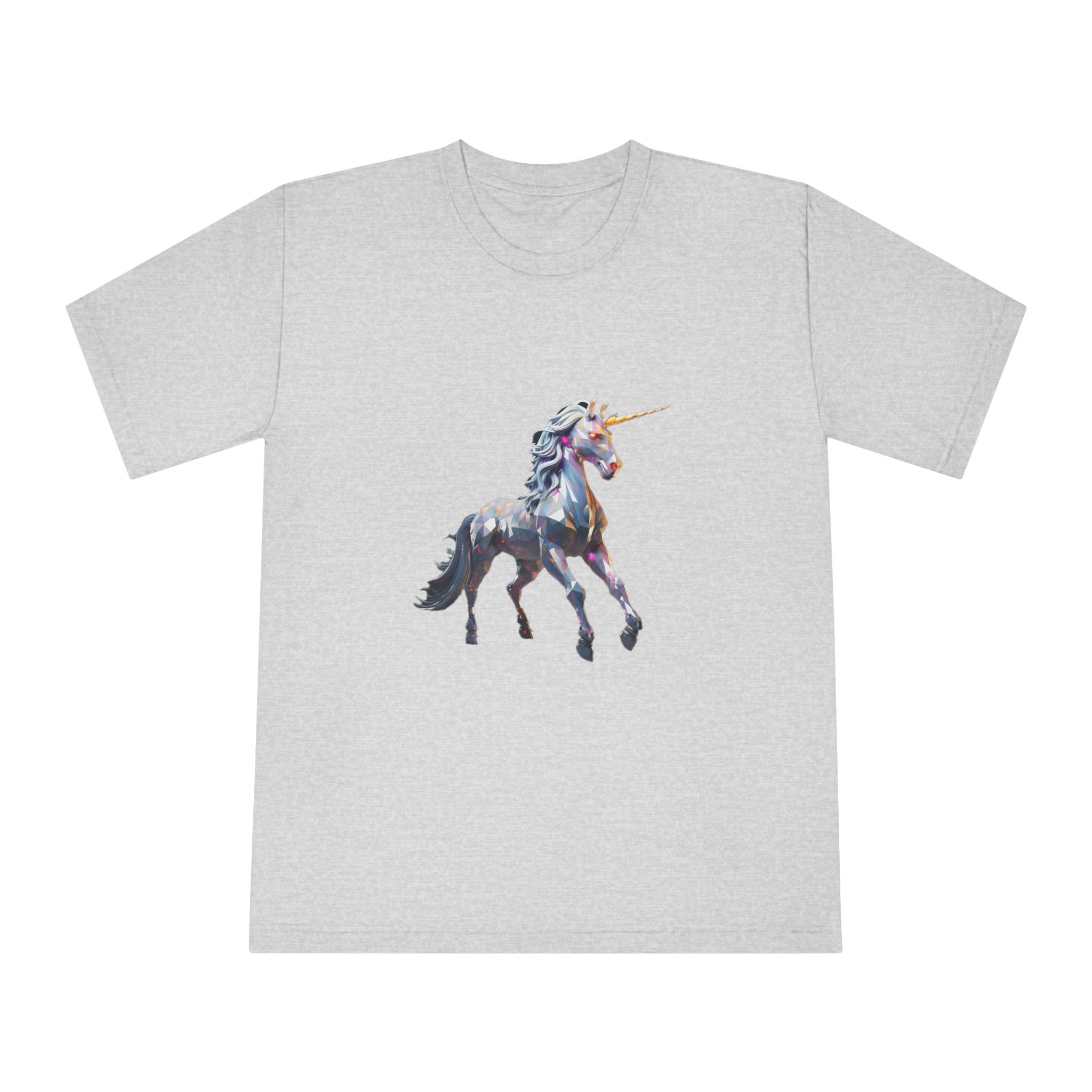Mythical Unicorn Poly Style Unisex Classic Crewneck T Shirt - Image 13
