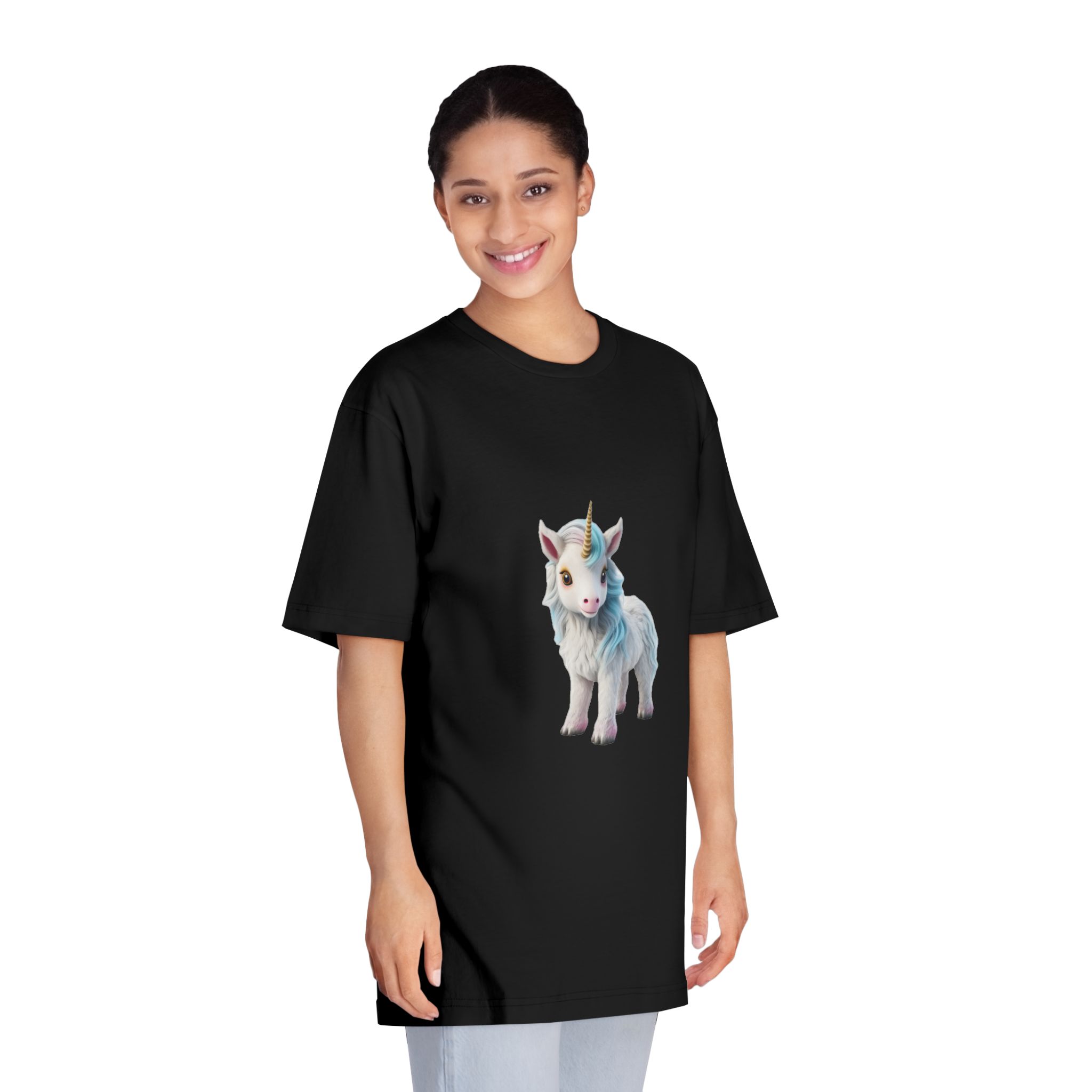 Colorful Cartoon Animated 3d Unicorn Children (7) Unisex Classic Crewneck T Shirt - Image 7