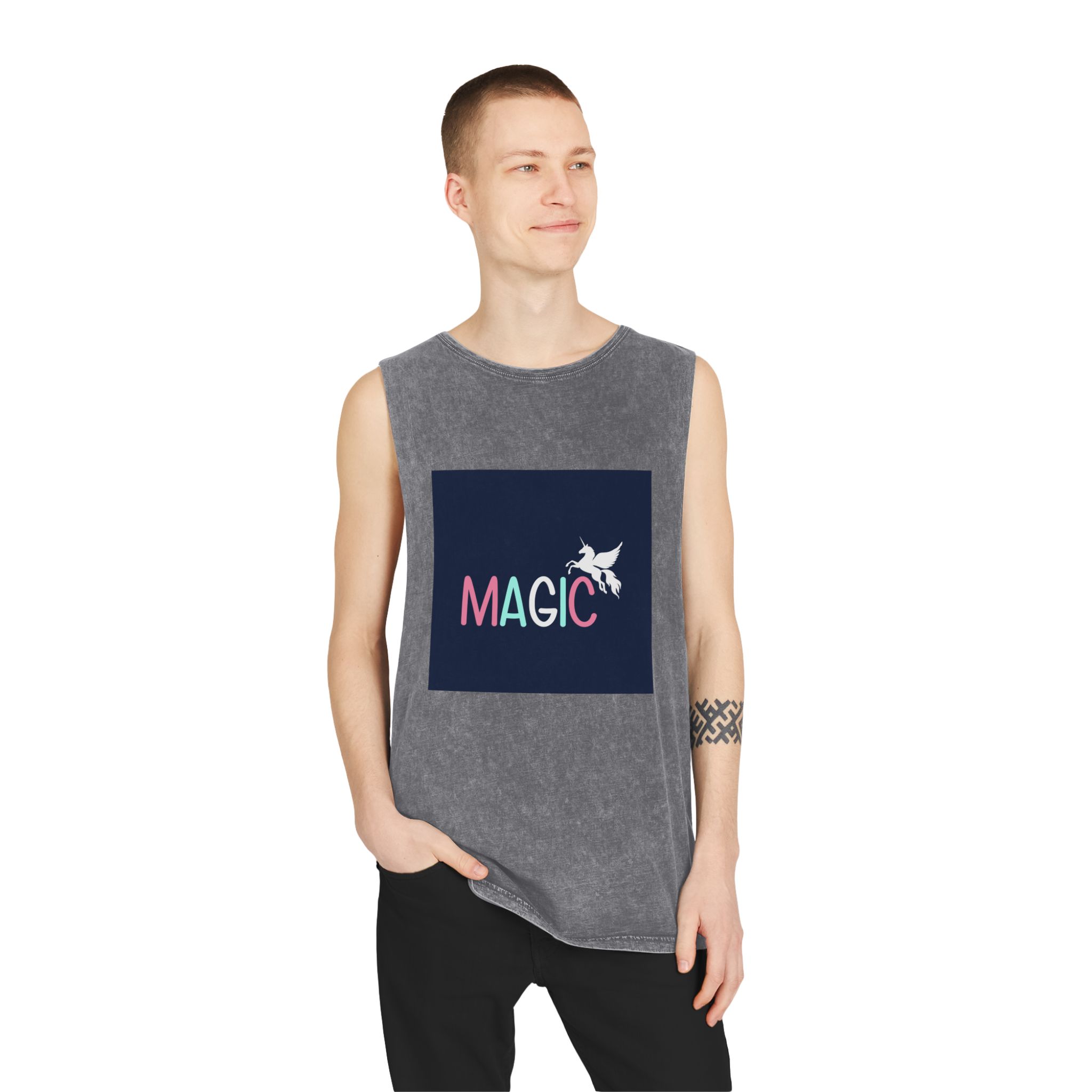 Magic Unisex Stonewash Tank Top - Image 11
