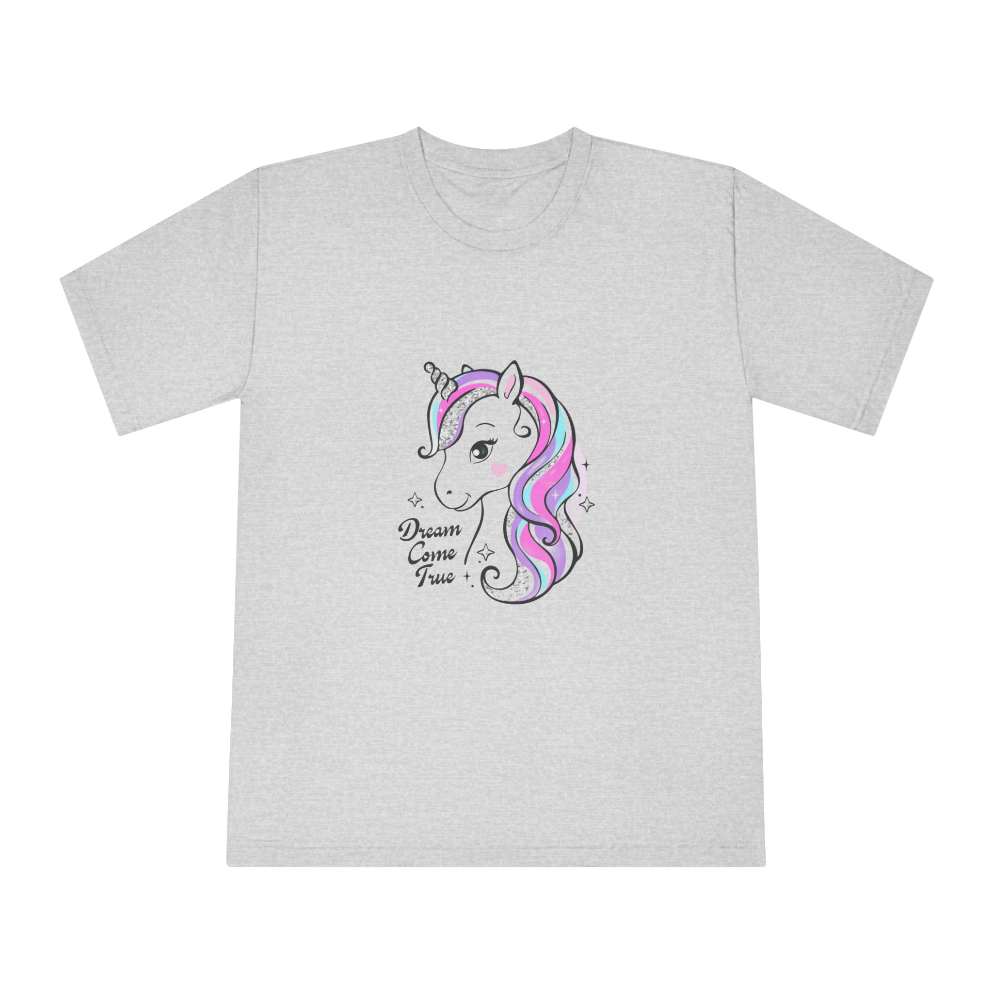 Art Beautiful Little Unicorn On A White Background Sequins Print For Clothes and T Shirts Vector Illustration Cartoon Unisex Classic Crewneck T Shirt - Image 13