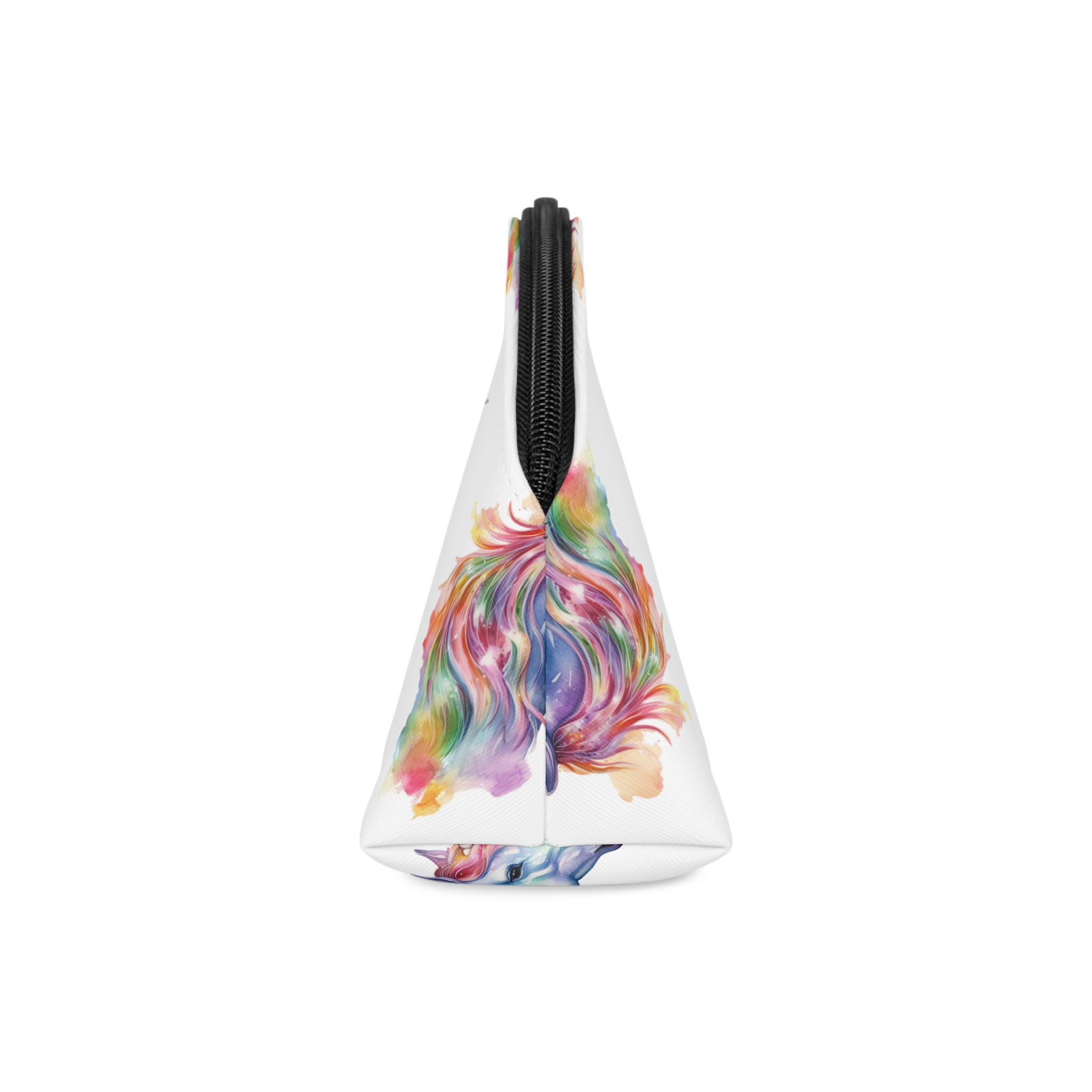 Unicorn Portrait Watercolor Illustration Rainbow Animal Watercolor Character Isolated White Makeup Bag - Image 4