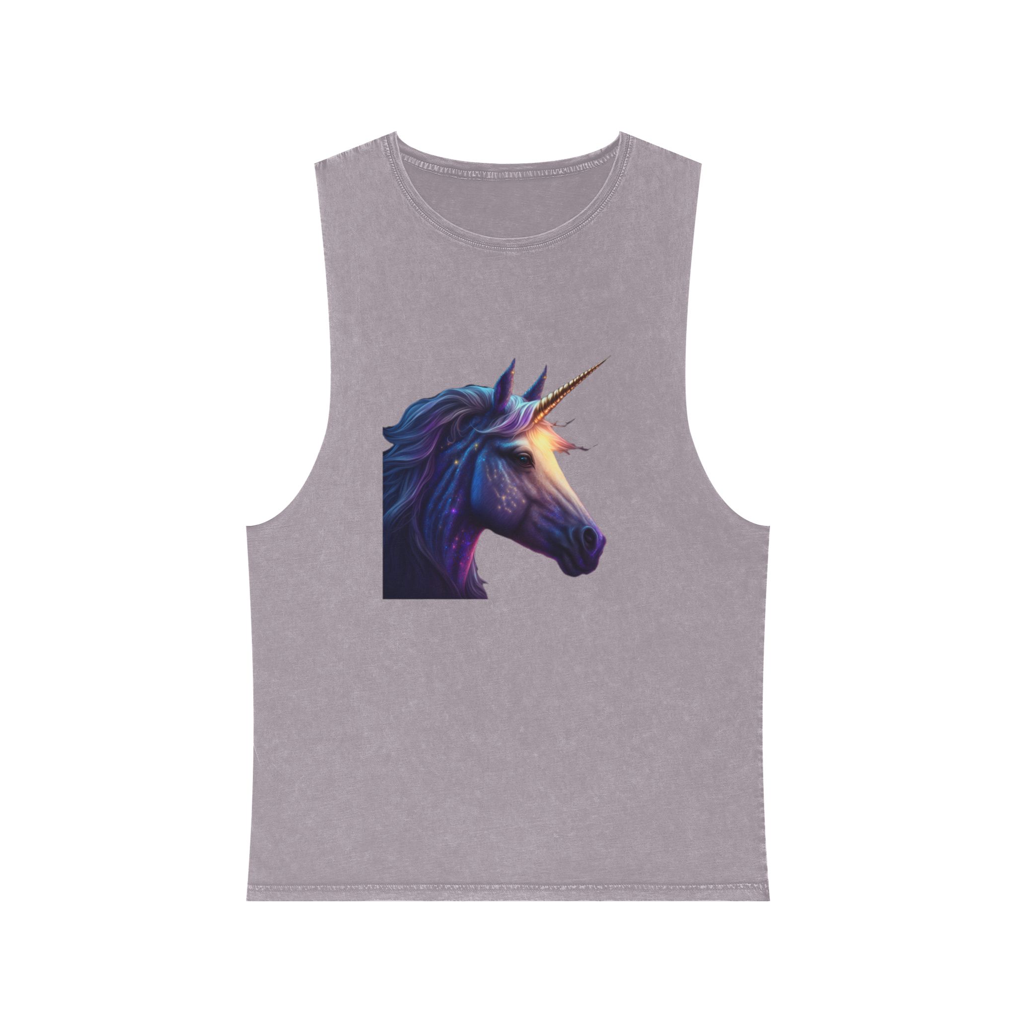 Adorable Colorful Unicorn (1) Copia Unisex Stonewash Tank Top - Image 17