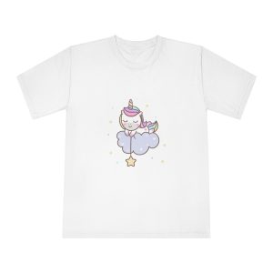 Kawaii Unicorn Vector Sleeping Cloud Unisex Classic Crewneck T Shirt