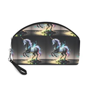 Black Unicorn With Fluorescent Liquids Makeup Bag