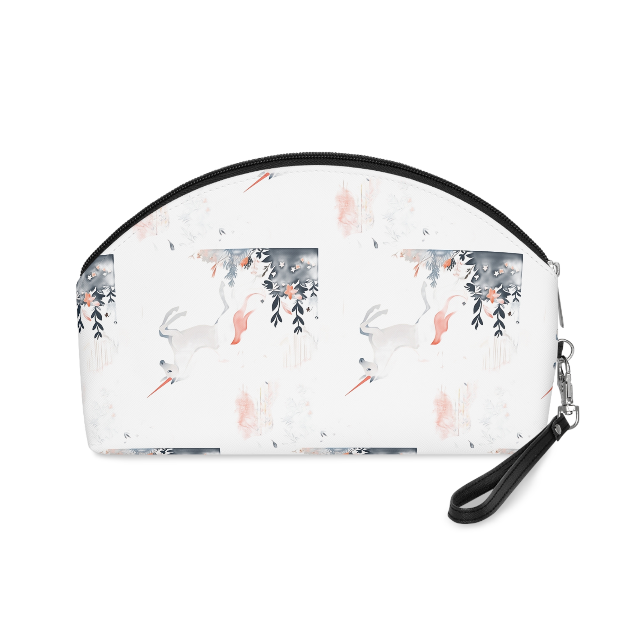 Illustration Unicorn Forest With Flowers Trees Generative Ai Makeup Bag - Image 2