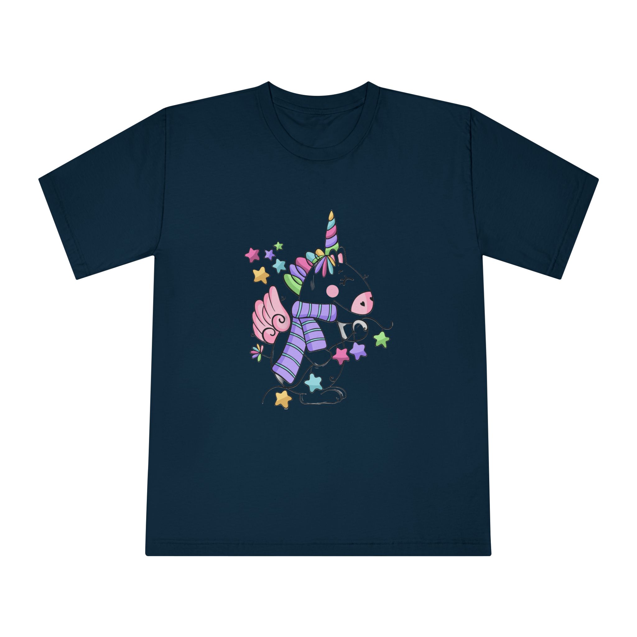 Happy Unicorn Unisex Classic Crewneck T Shirt - Image 17