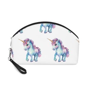 Unicorn With Colorful Mane Pink Mane Generative Ai Makeup Bag