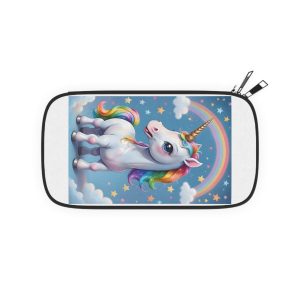 Happy Unicorn Background Sky Rainbow Copy Passport Wallet