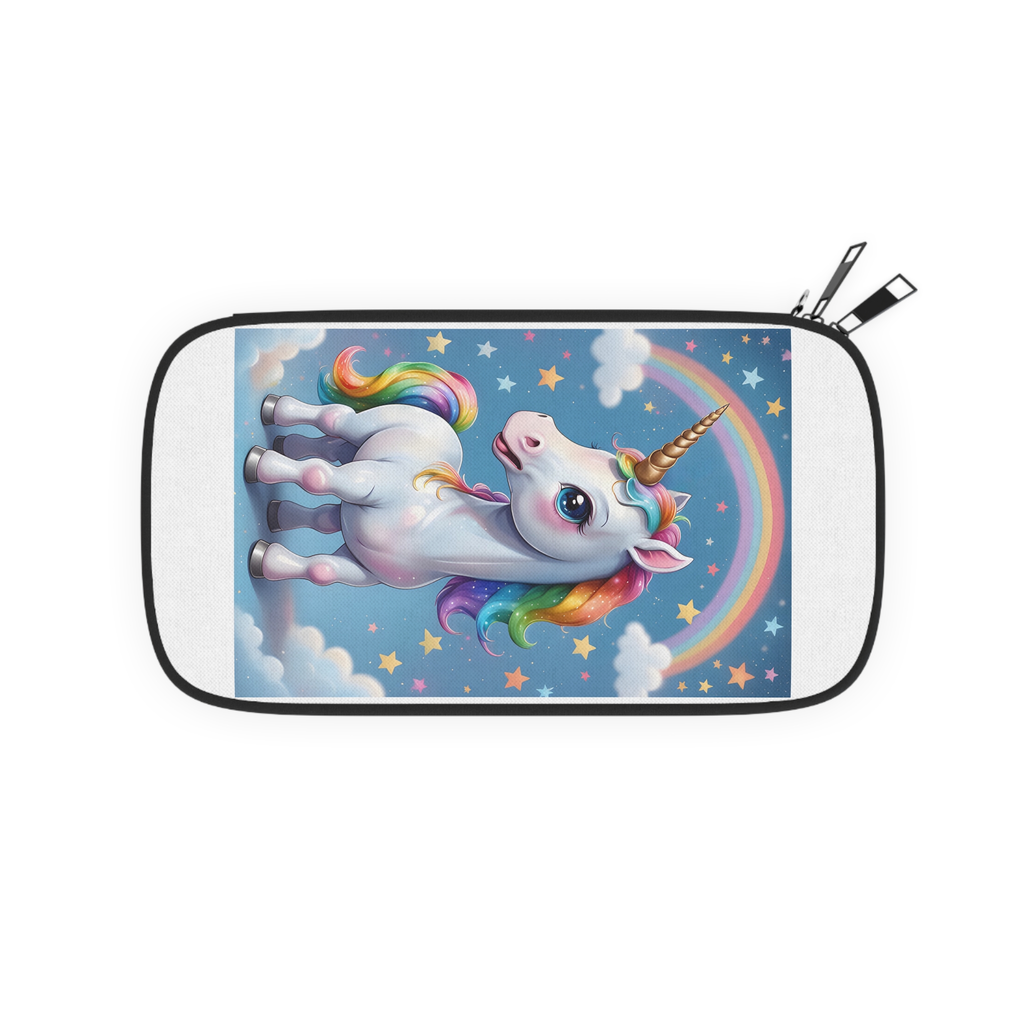 Happy Unicorn Background Sky Rainbow Copy Passport Wallet