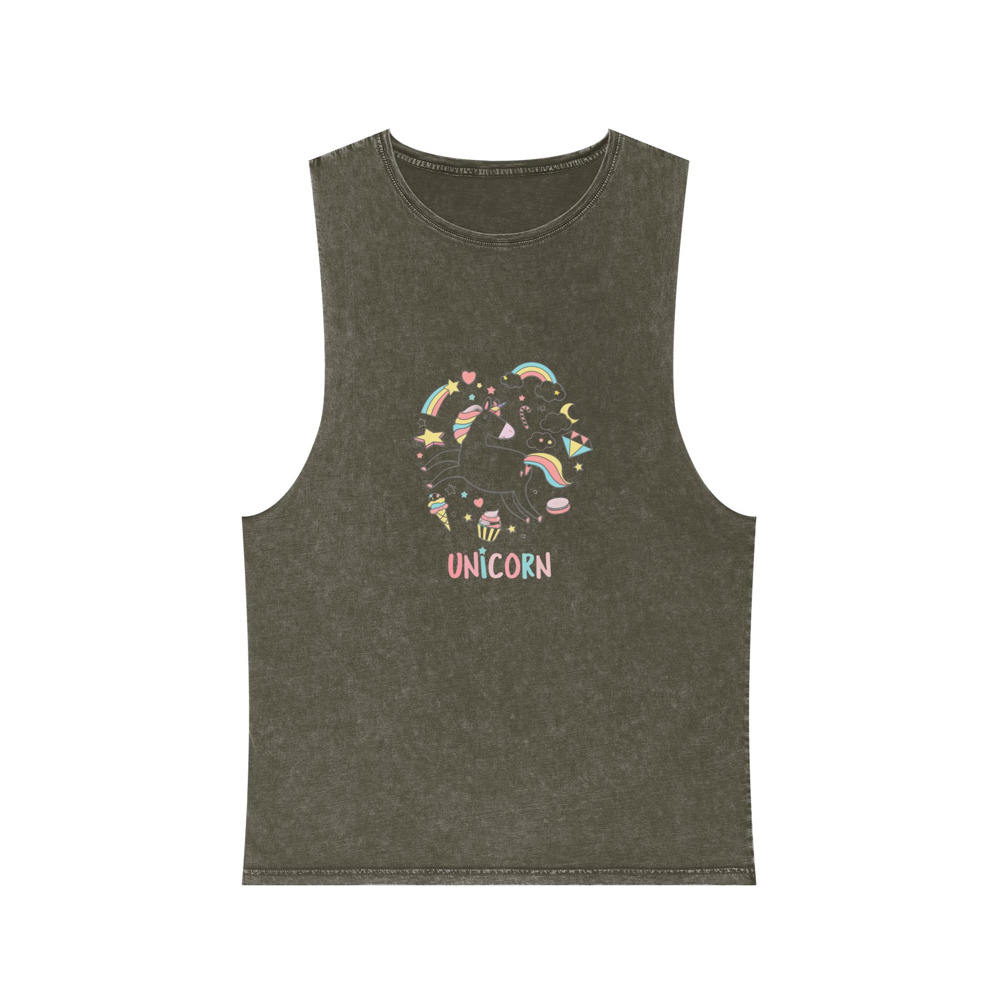 Unicorn V142 Unisex Stonewash Tank Top - Image 5
