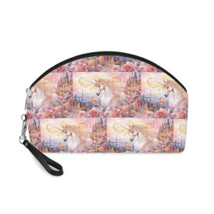 Painting Unicorn Castle With Roses Castle Background Generative Ai Makeup Bag