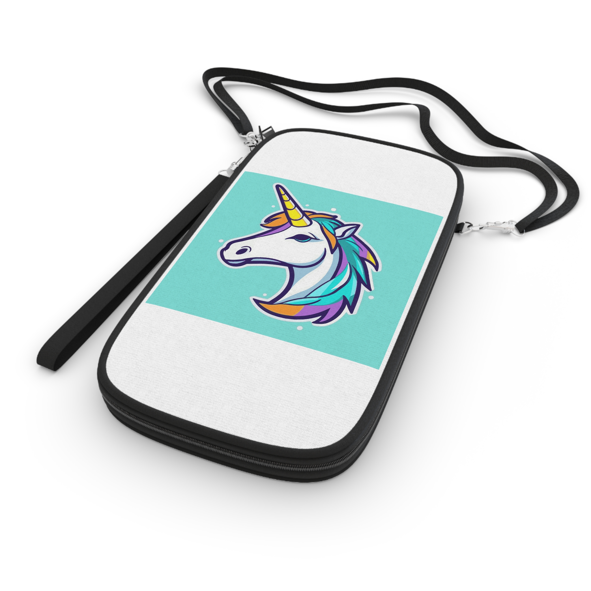 Cartoon Unicorn Head Vector With Maximum 16 Colors I 3 Passport Wallet - Image 3