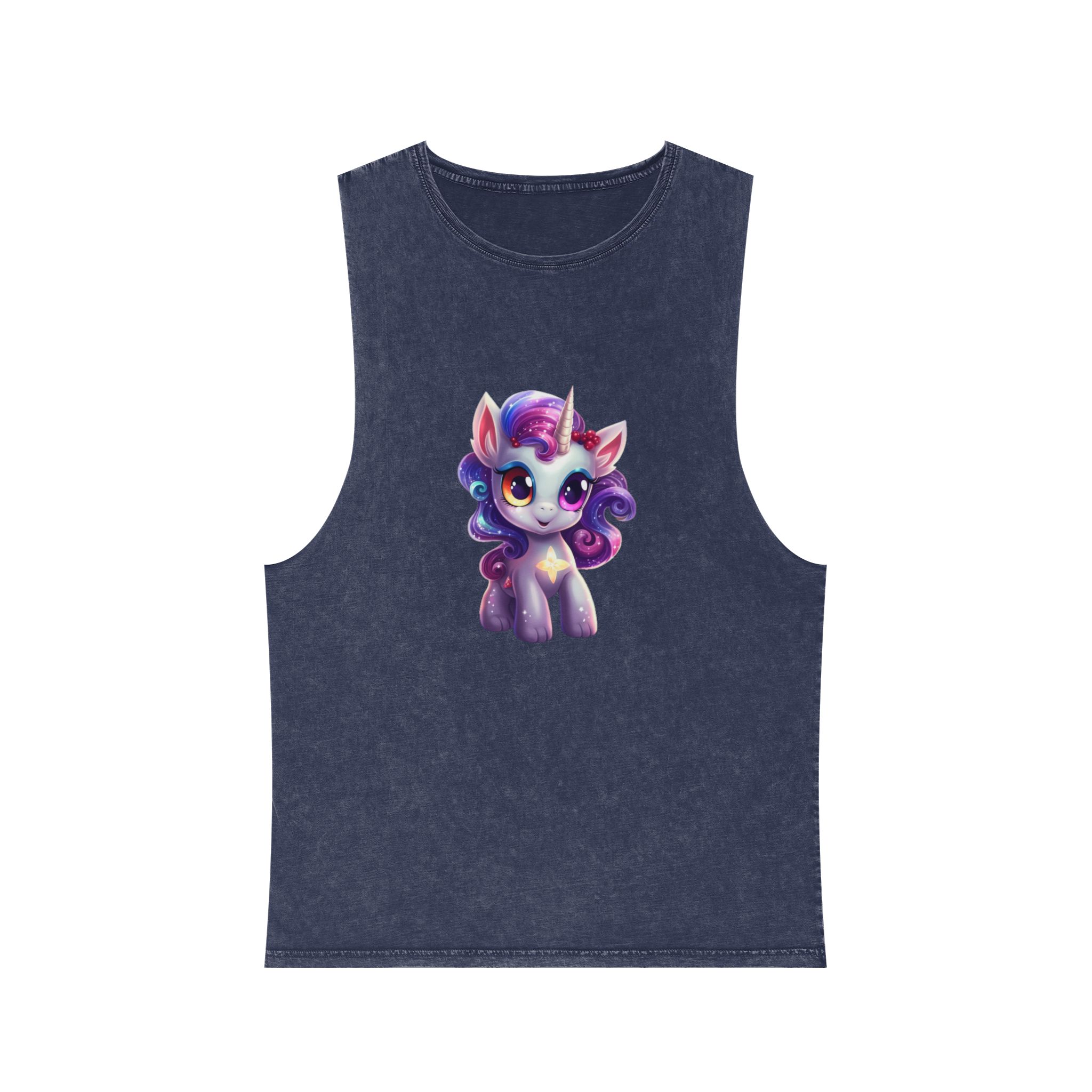 Beautiful Cute Baby Unicorn (2) Unisex Stonewash Tank Top - Image 13