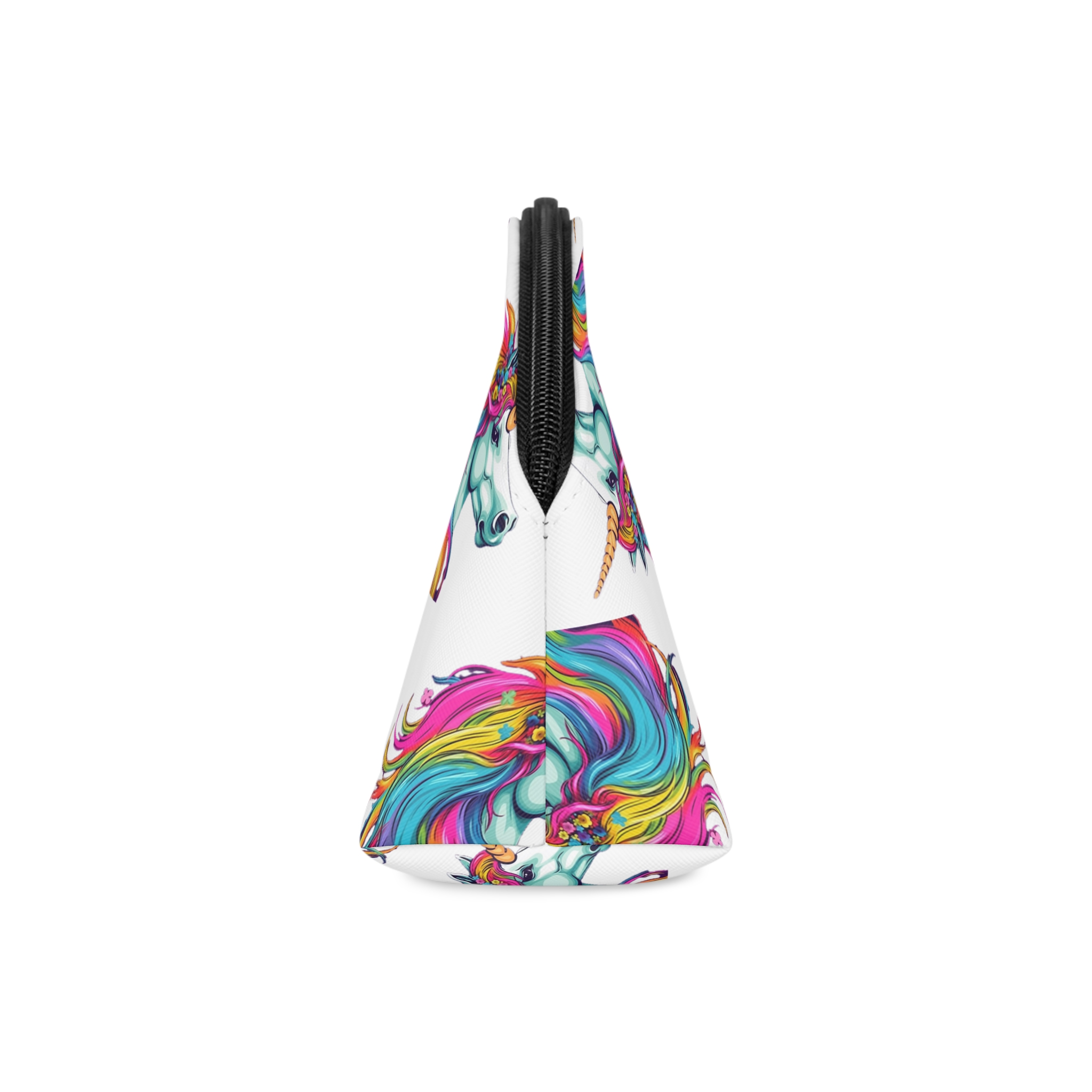 Unicorn With Rainbow Mane Flowers It Makeup Bag - Image 4