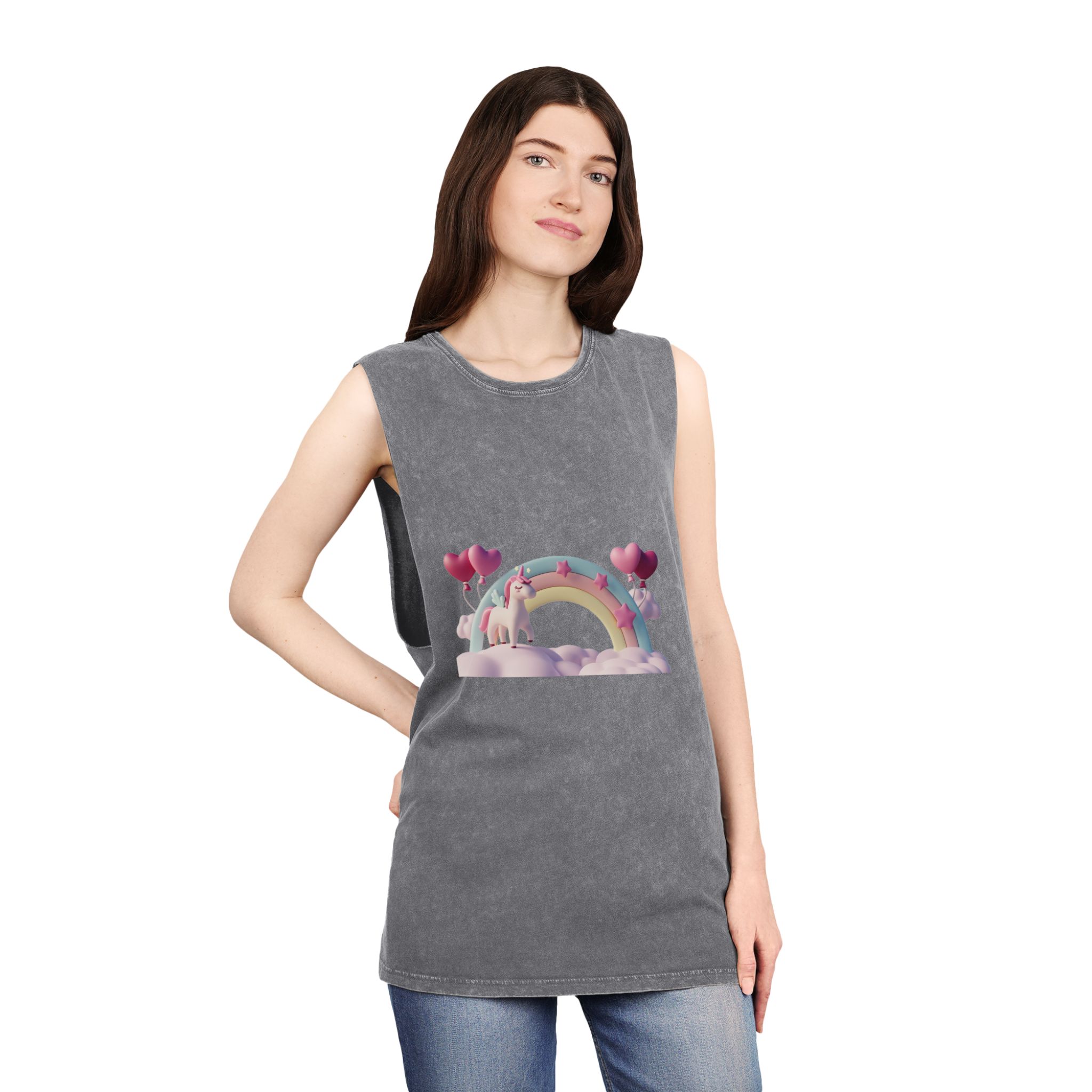 Unicorn V428 Unisex Stonewash Tank Top - Image 12