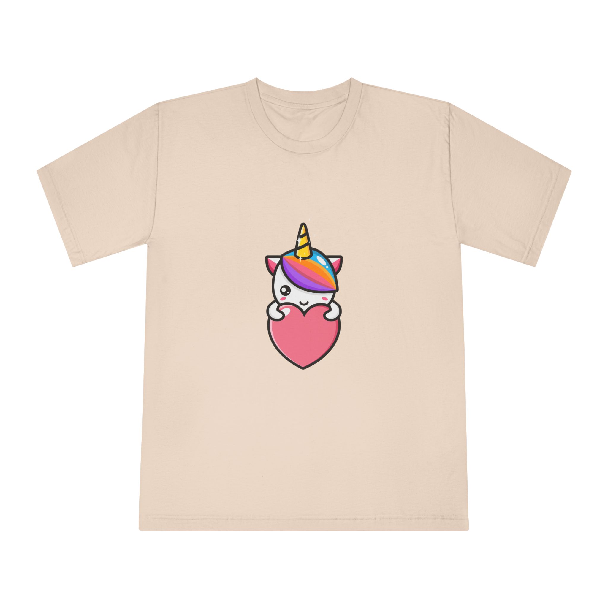 Cute Unicorn Mascot Design (7) Unisex Classic Crewneck T Shirt - Image 9