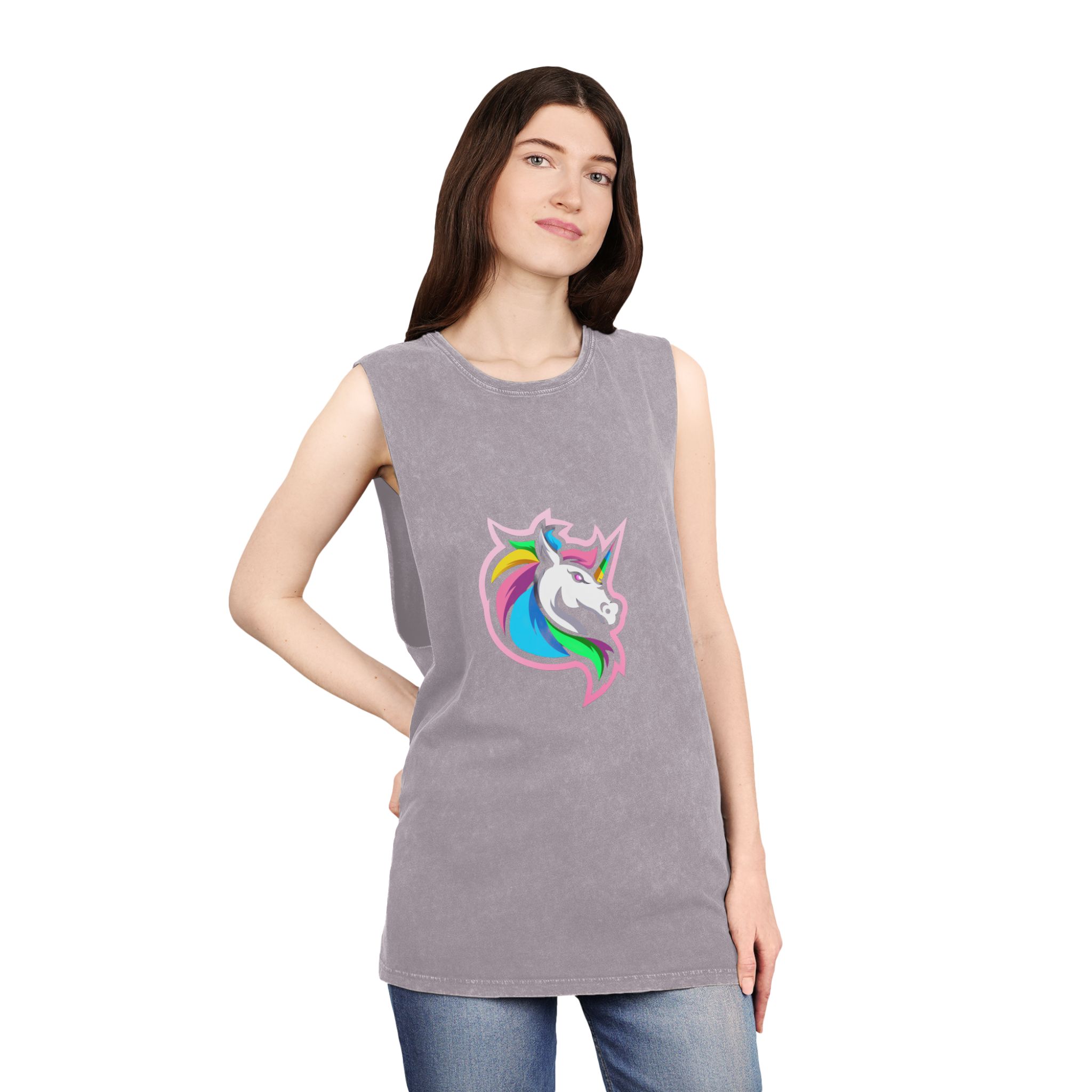 Unicorn V528 Unisex Stonewash Tank Top - Image 20