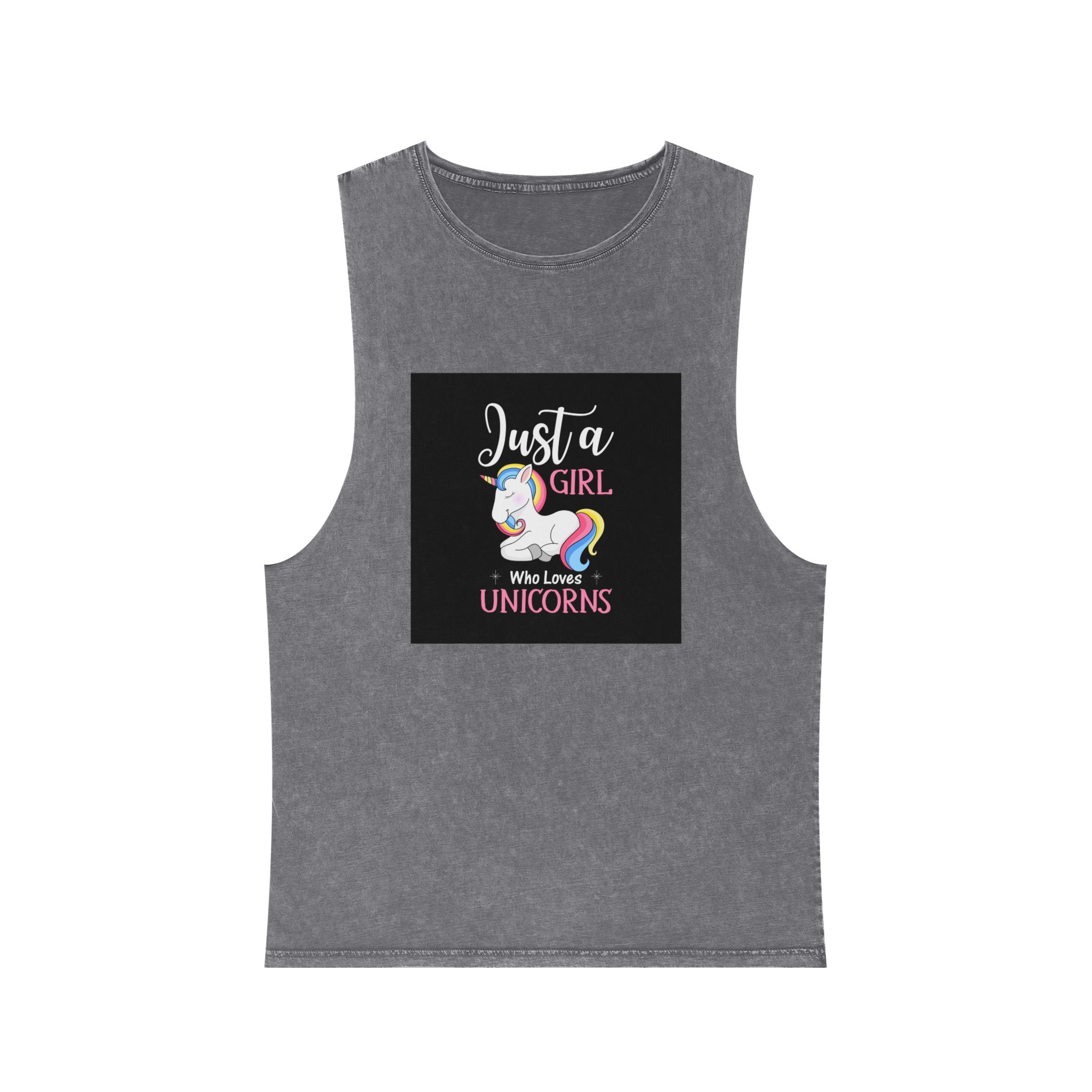 Unicorn 10 Unisex Stonewash Tank Top - Image 9