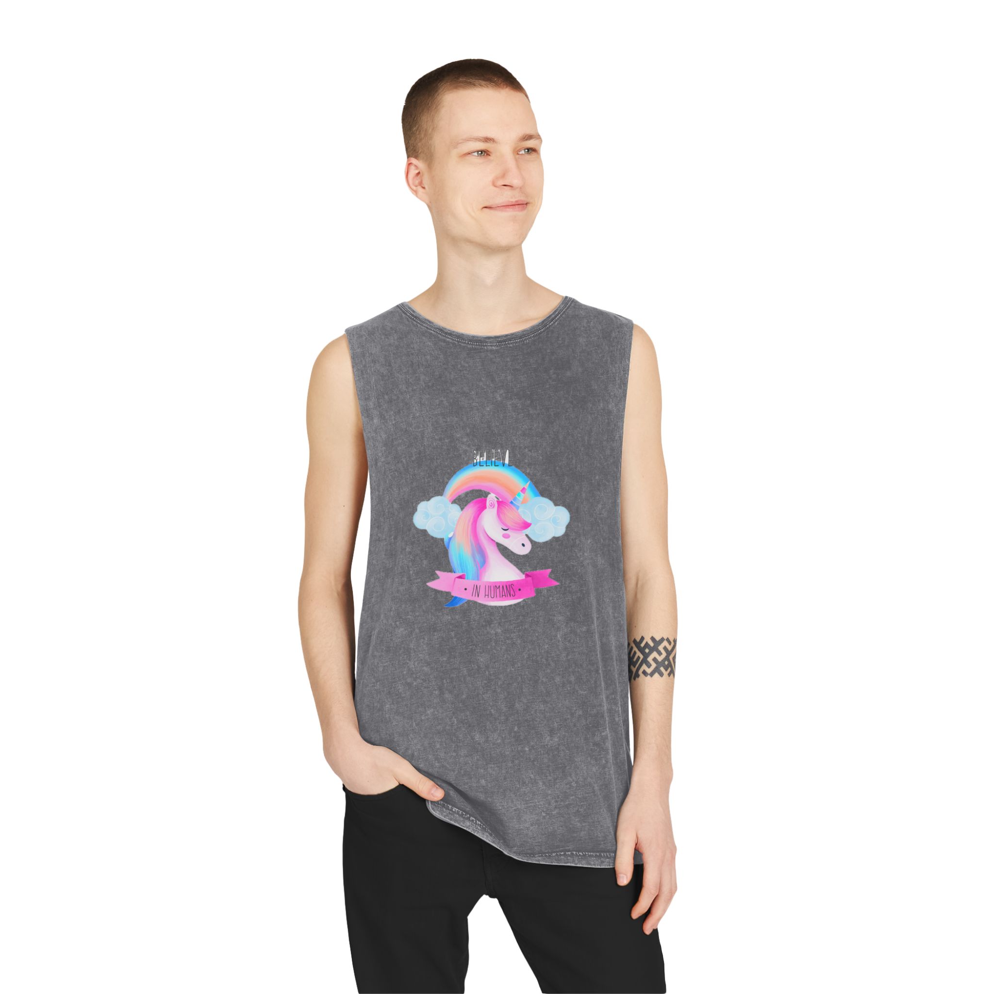 Unicorn V336 Unisex Stonewash Tank Top - Image 11