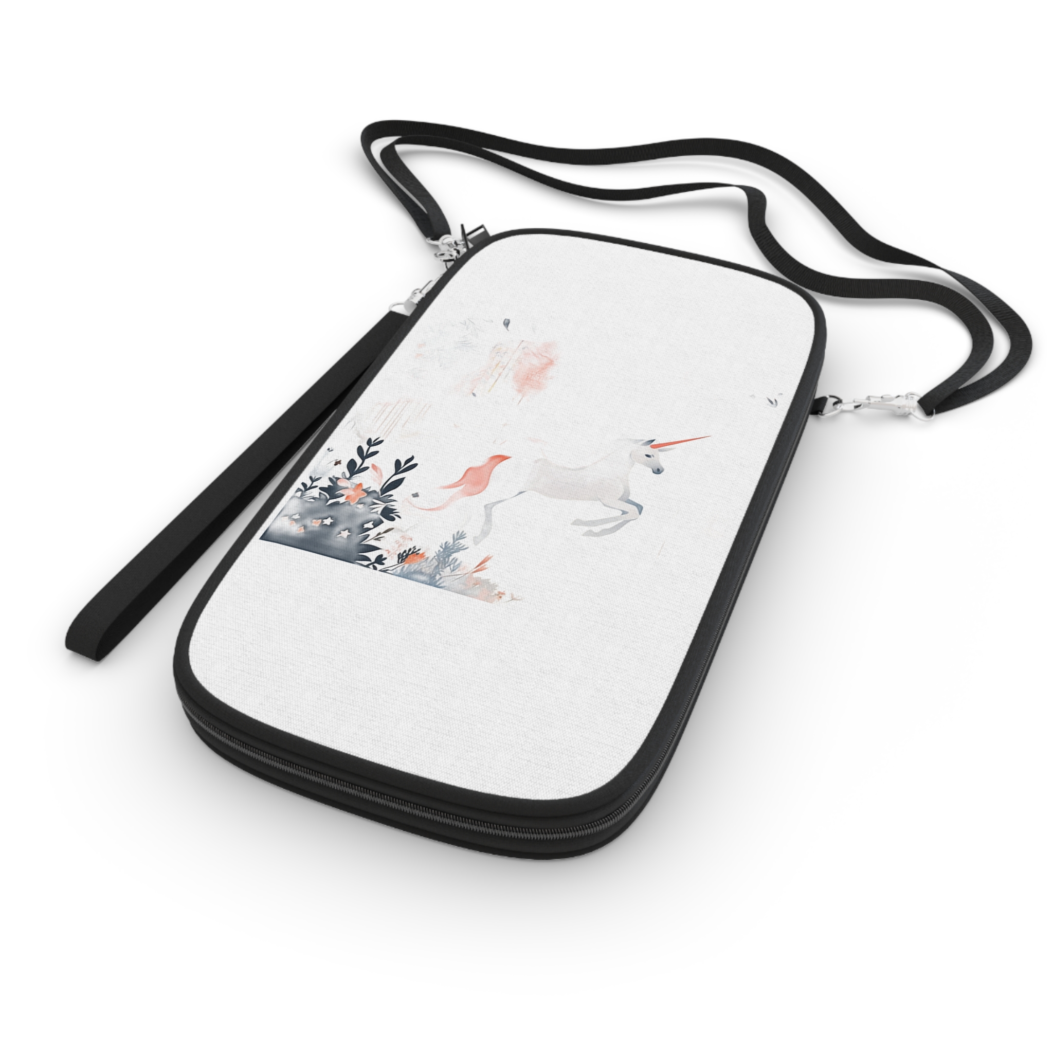 Illustration Unicorn Forest With Flowers Trees Generative Ai Passport Wallet - Image 3