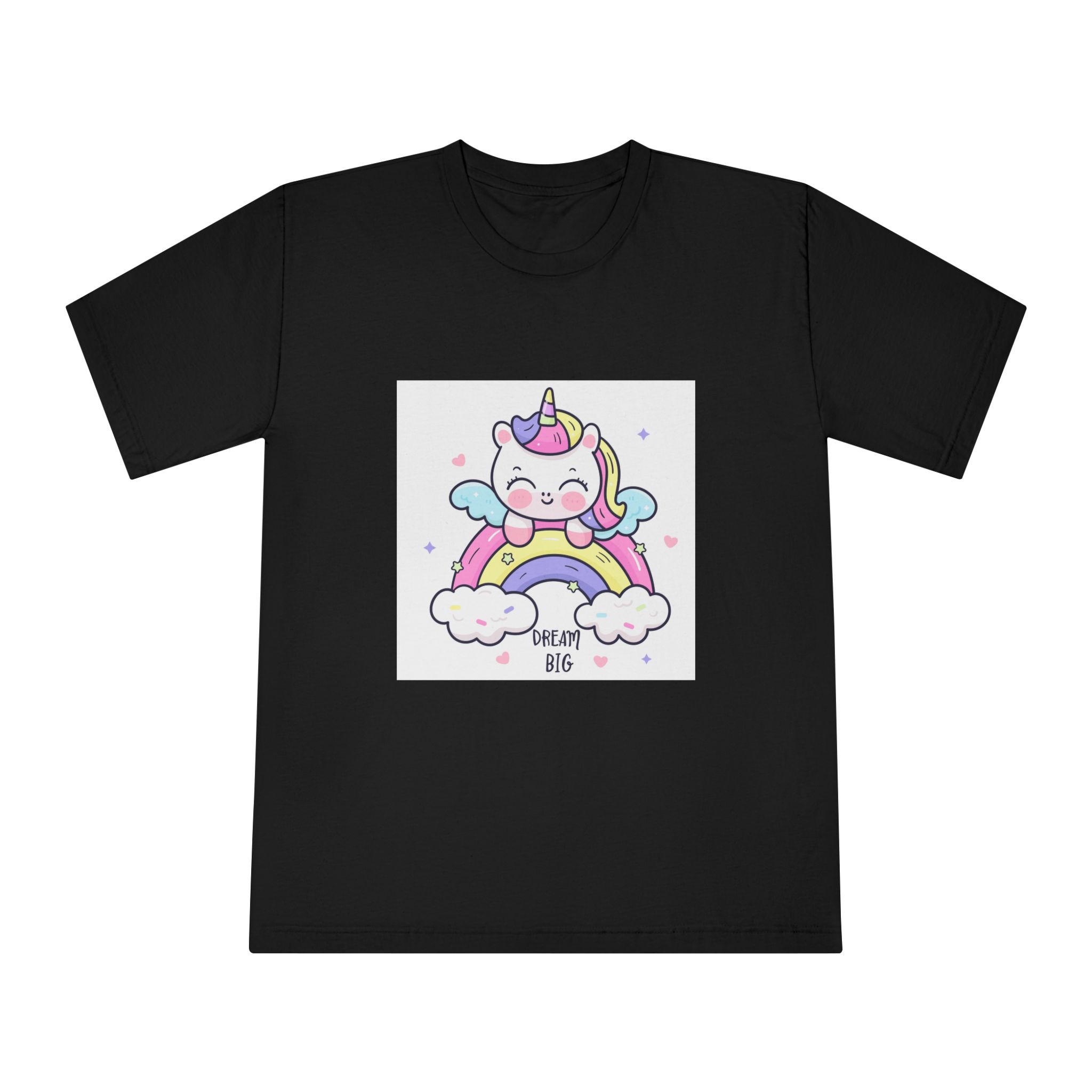 Cute Unicorn Rainbow Kawaii Animal Baby Cartoon Dream Big Unisex Classic Crewneck T Shirt - Image 5