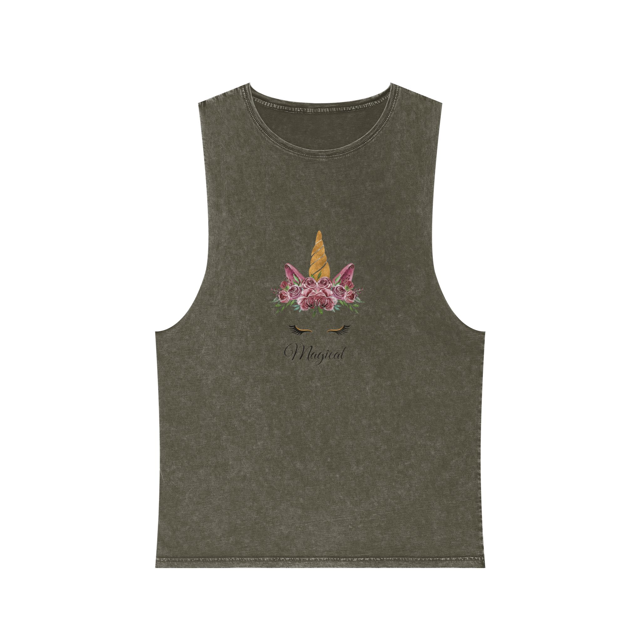 Unicorn V500 Unisex Stonewash Tank Top - Image 5
