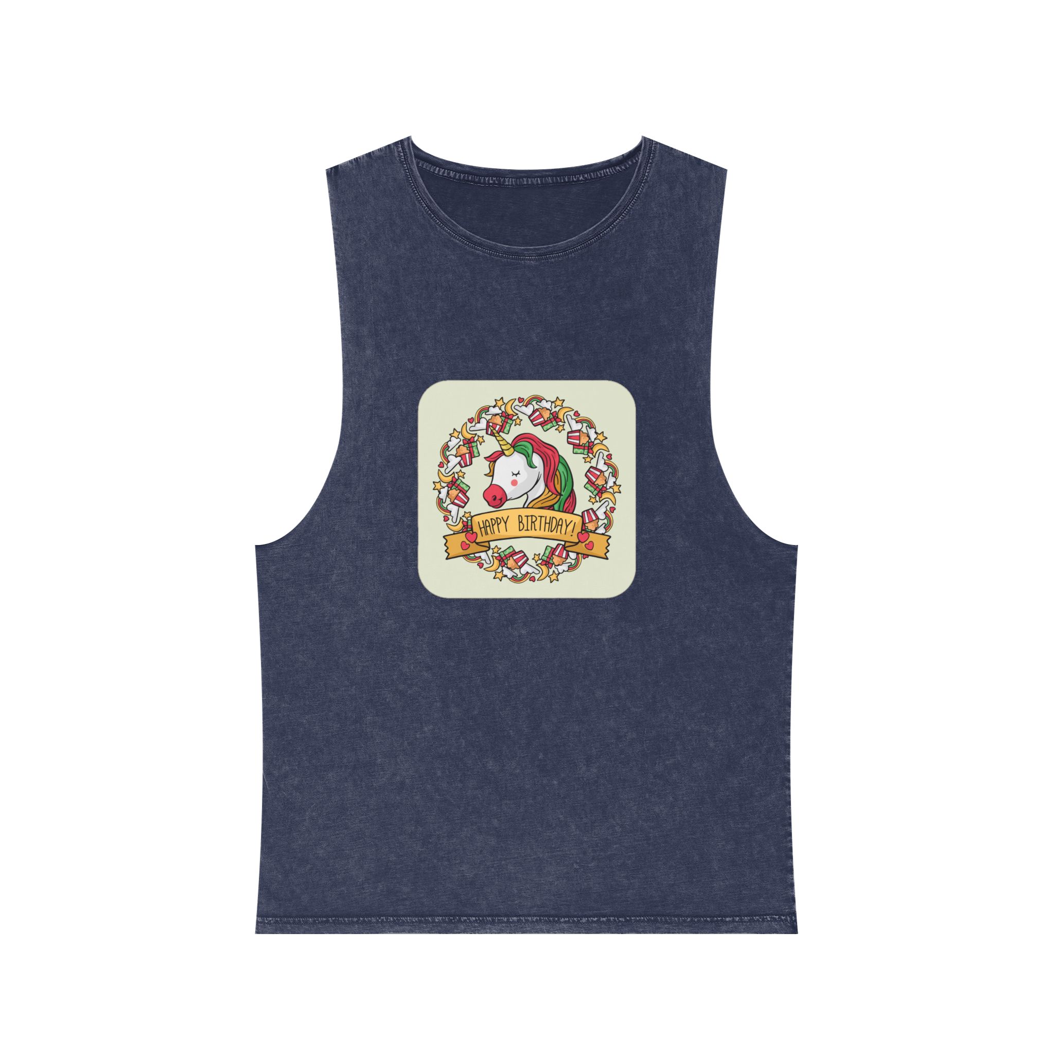 Unicorn V101 Unisex Stonewash Tank Top - Image 13