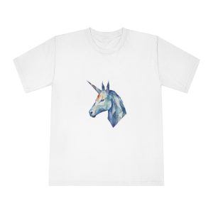 Geometric Watercolor Unicorn Illustration Unisex Classic Crewneck T Shirt
