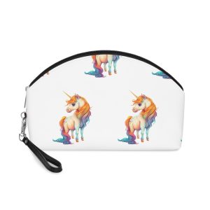 Cute Adorable Lovely Unicorn Colorful With Gradients Background Makeup Bag