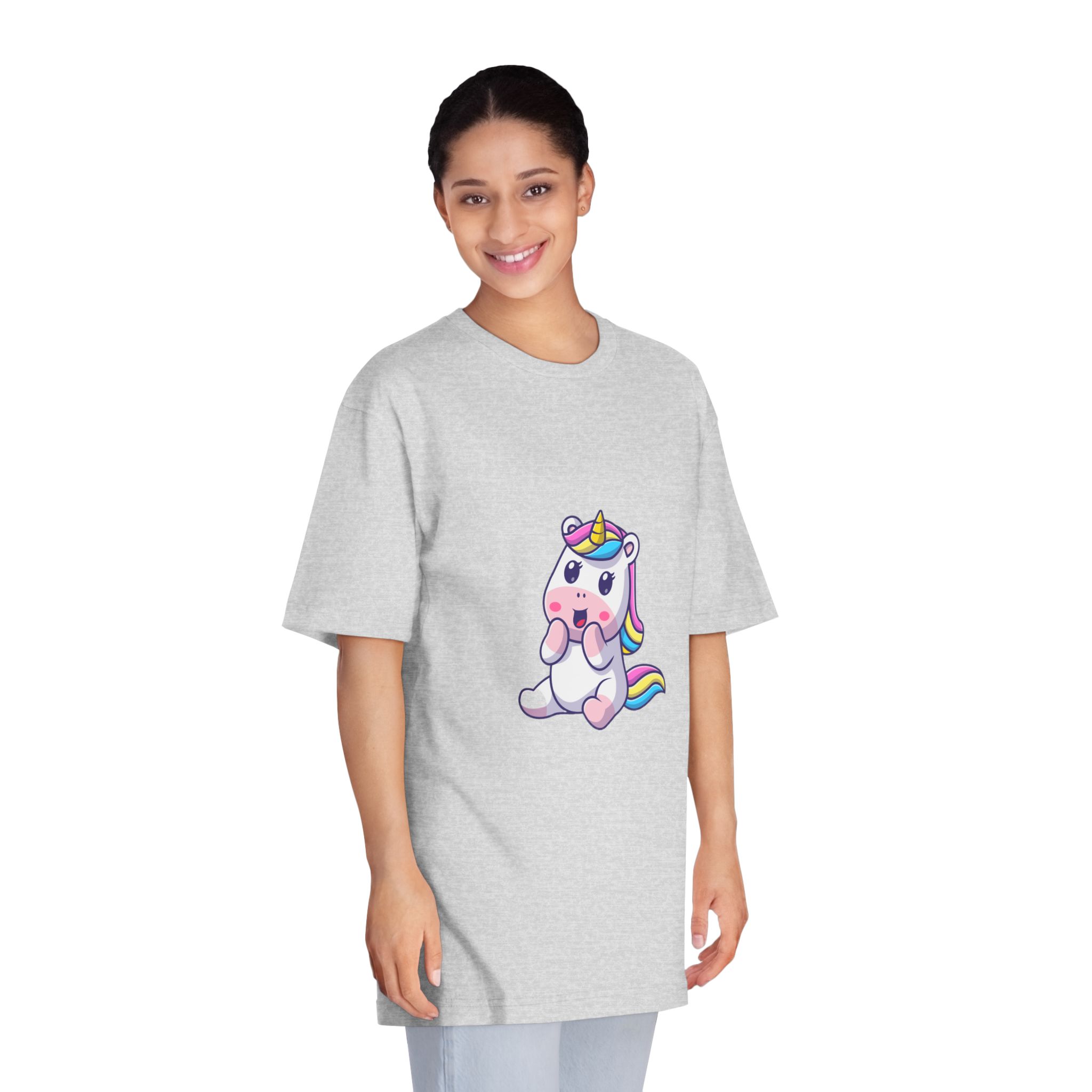 Cute Unicorn Happy Unisex Classic Crewneck T Shirt - Image 15