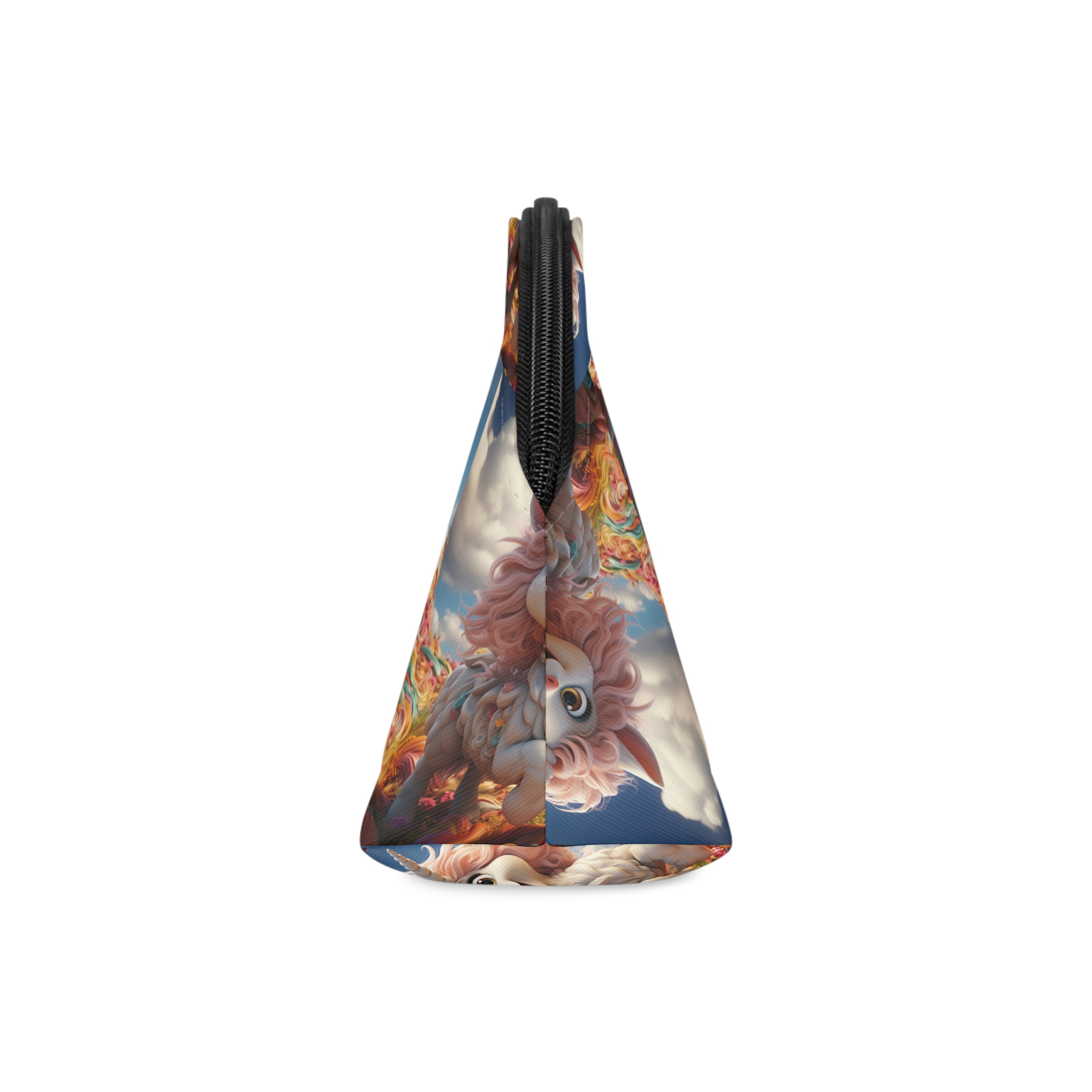 There Is Cartoon Unicorn That Is Standing Field Candy Generative Ai Makeup Bag - Image 4