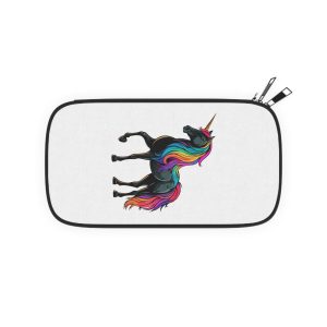 Cartoon Unicorn With Rainbow Mane Horn Generative Ai Passport Wallet