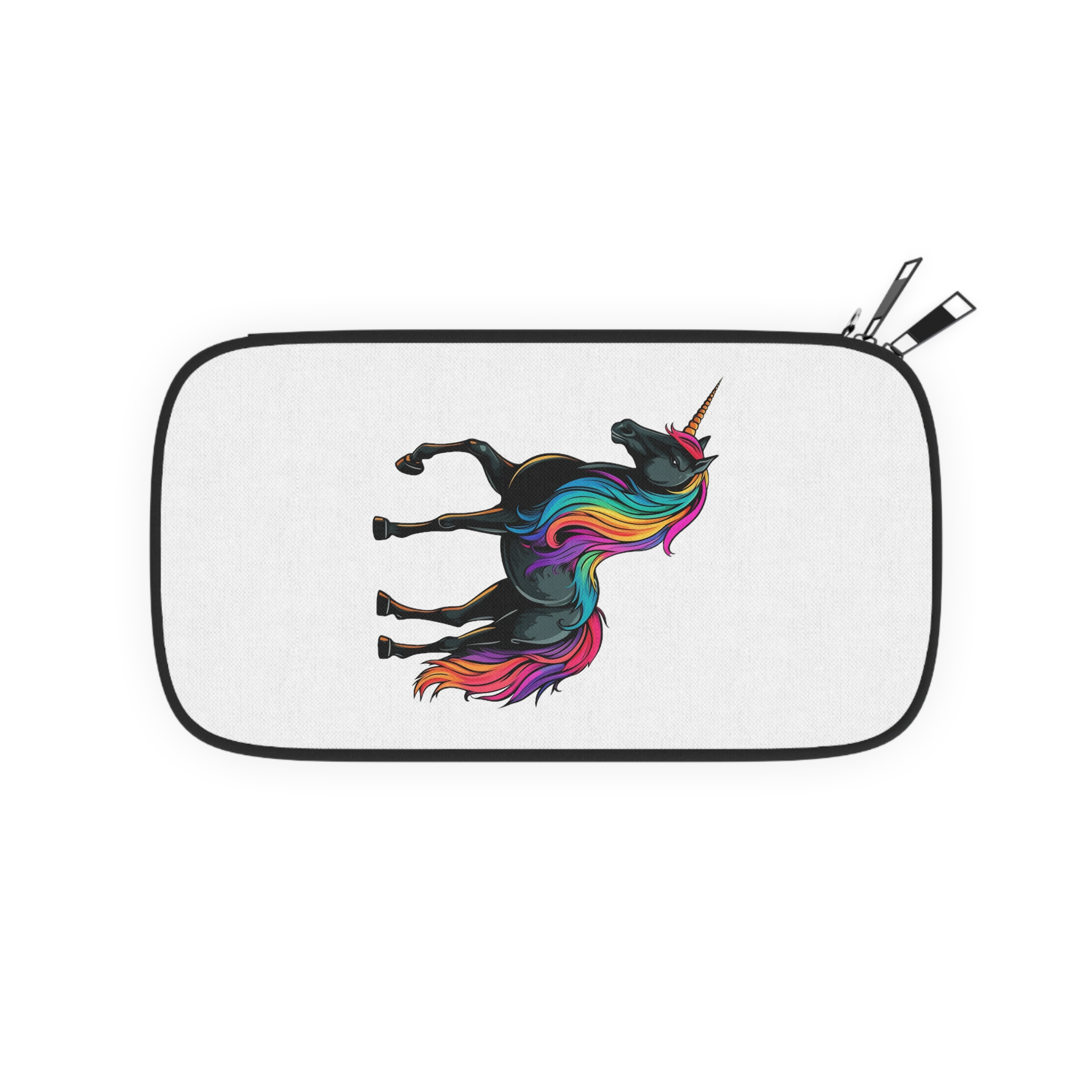 Cartoon Unicorn With Rainbow Mane Horn Generative Ai Passport Wallet