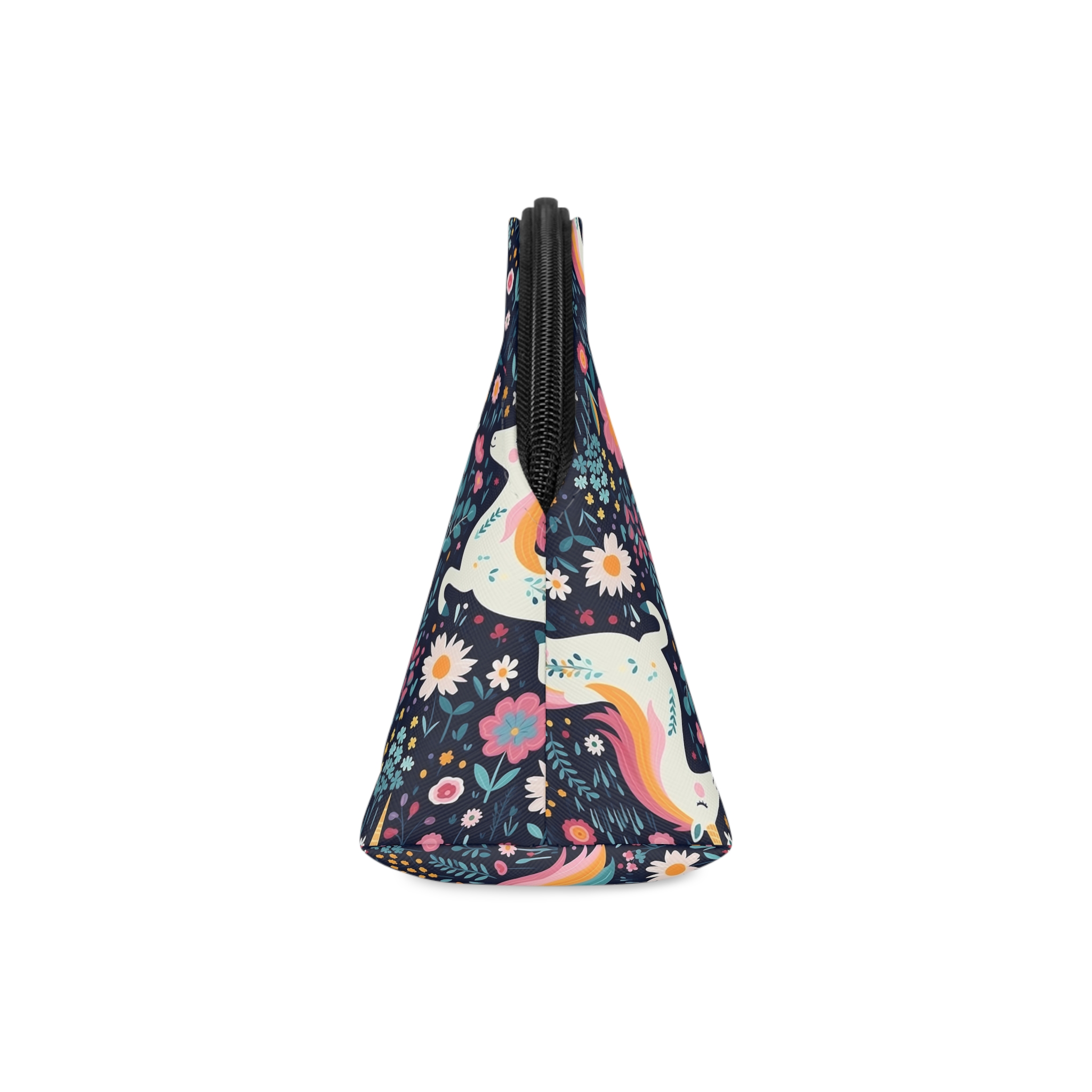 Childish Seamless Pattern Background With Colorful Unicorns (1) Makeup Bag - Image 4