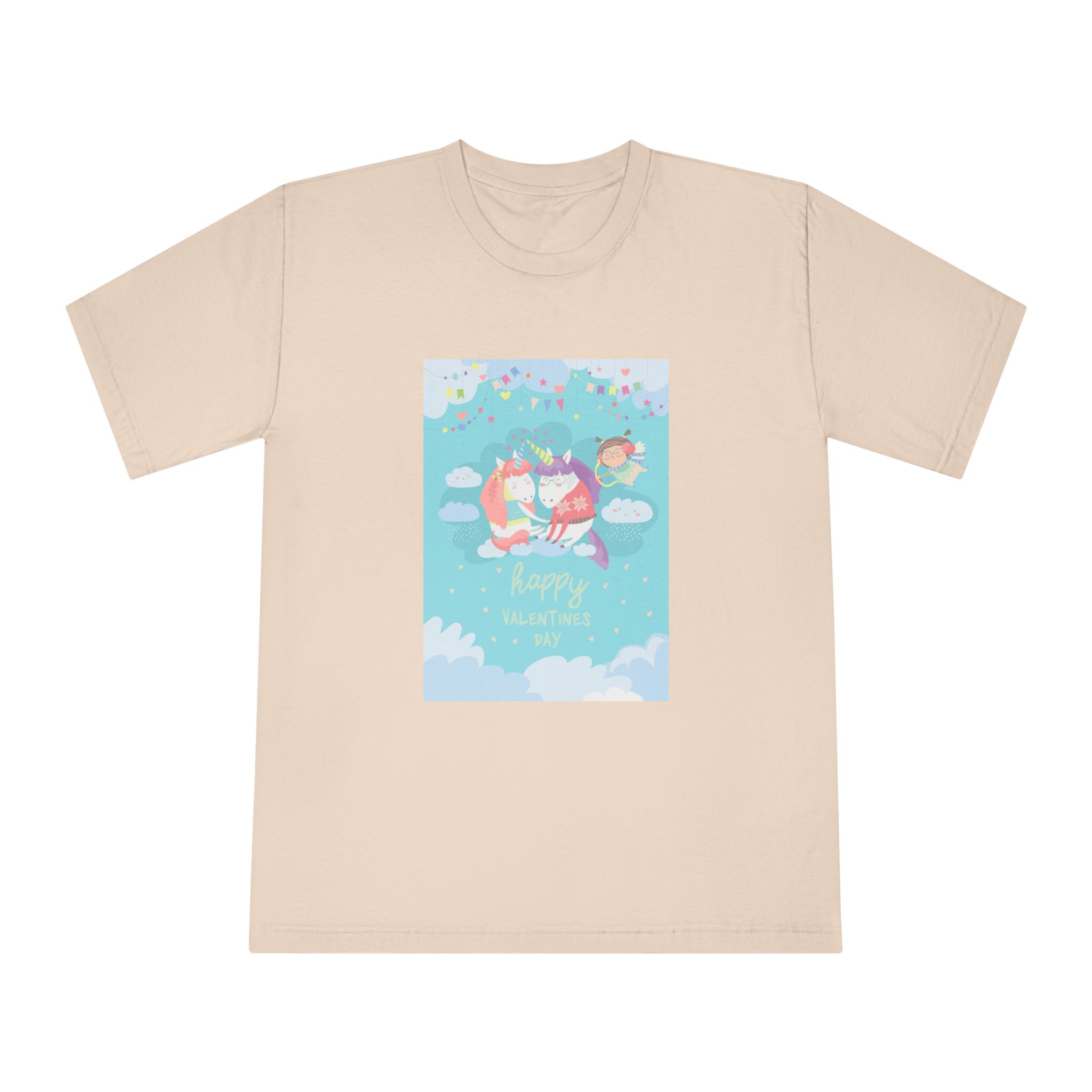 Cute Card With Fairy Unicorns Love Unisex Classic Crewneck T Shirt - Image 9