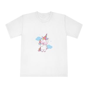 Cute Unicorn Illustration Unisex Classic Crewneck T Shirt