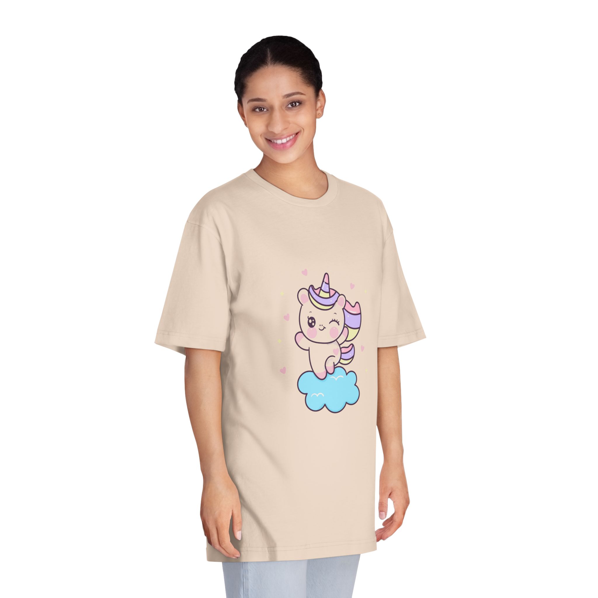 Unicorn Cloud Kawaii Animal Cartoon Fairytale Character Unisex Classic Crewneck T Shirt - Image 11