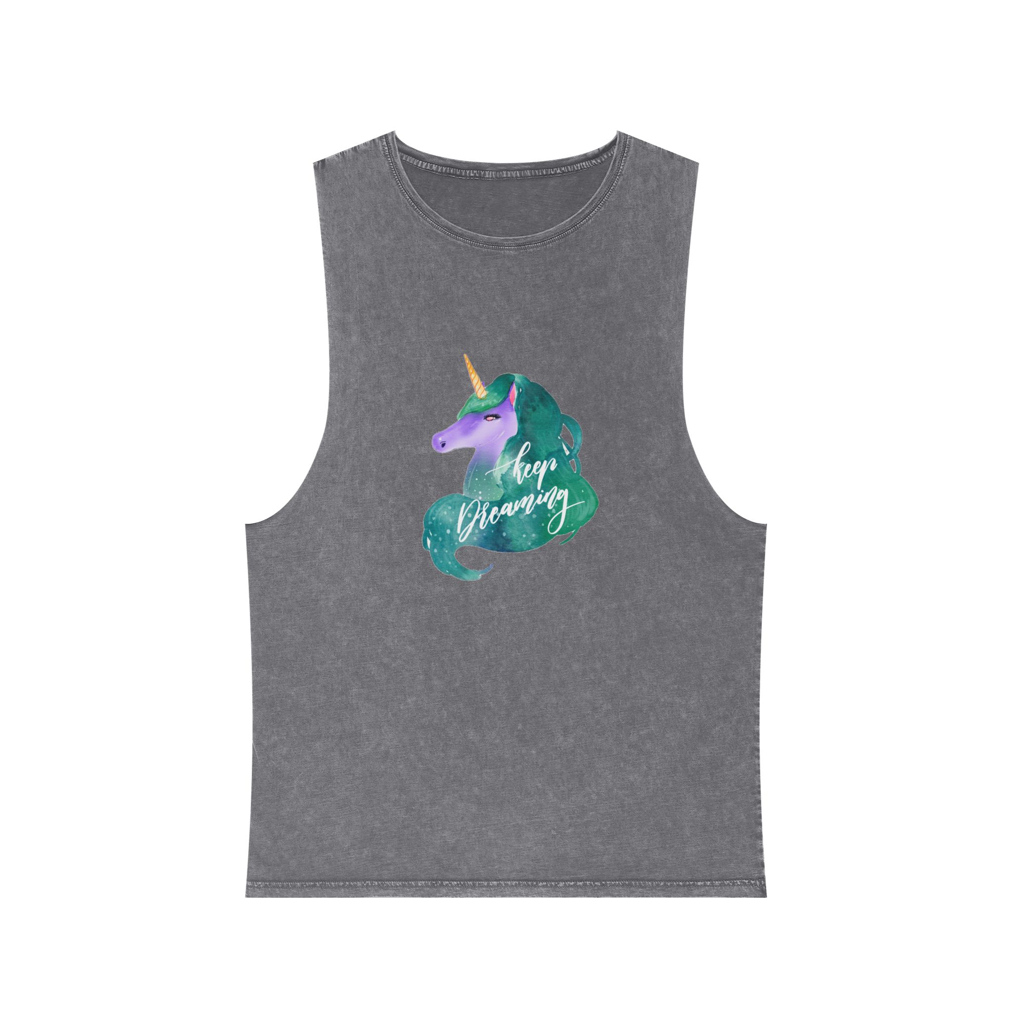 Unicorn V47 Unisex Stonewash Tank Top - Image 9