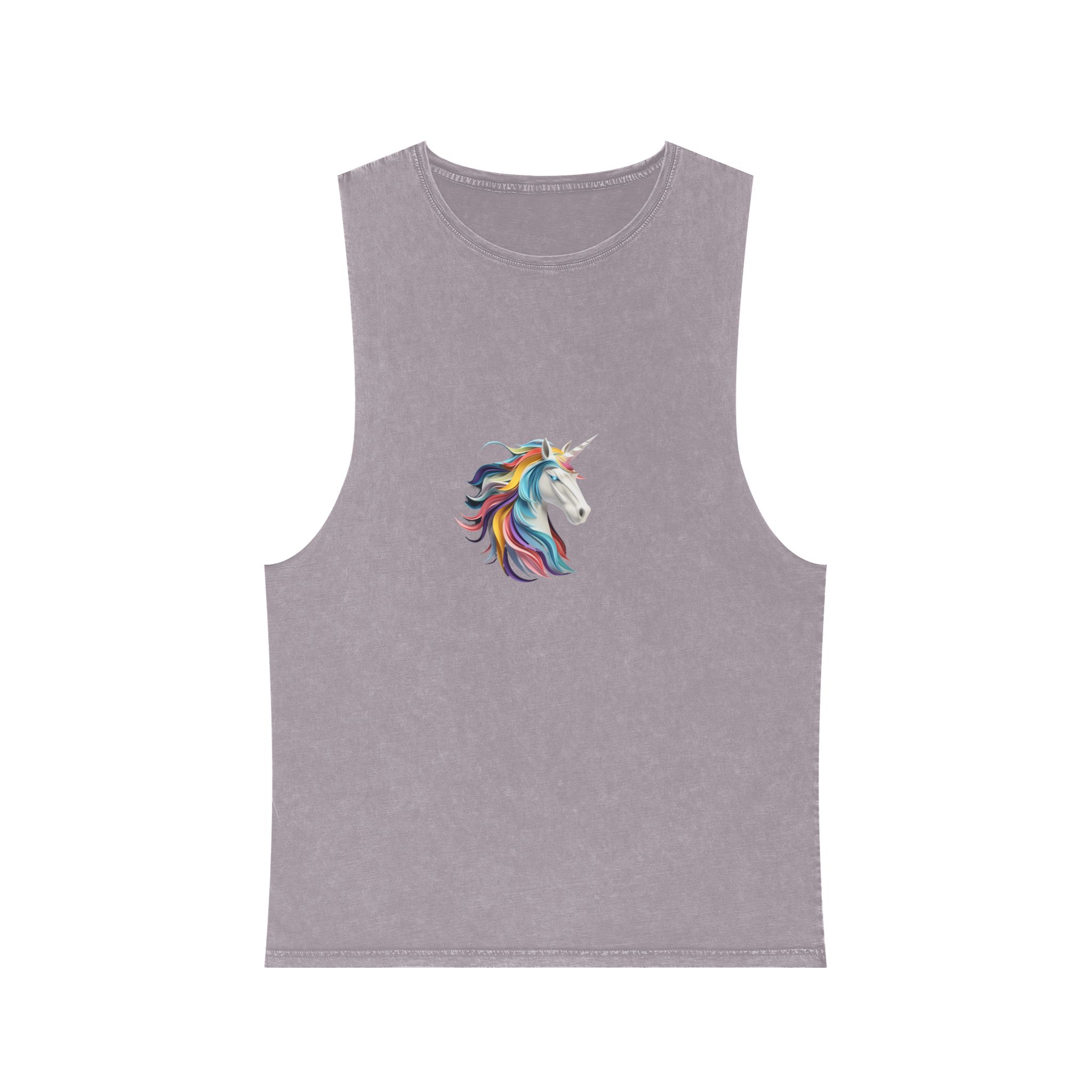 Mythical Unicorn Paper Style Fotor Bg Remover 202311048948 Unisex Stonewash Tank Top - Image 17